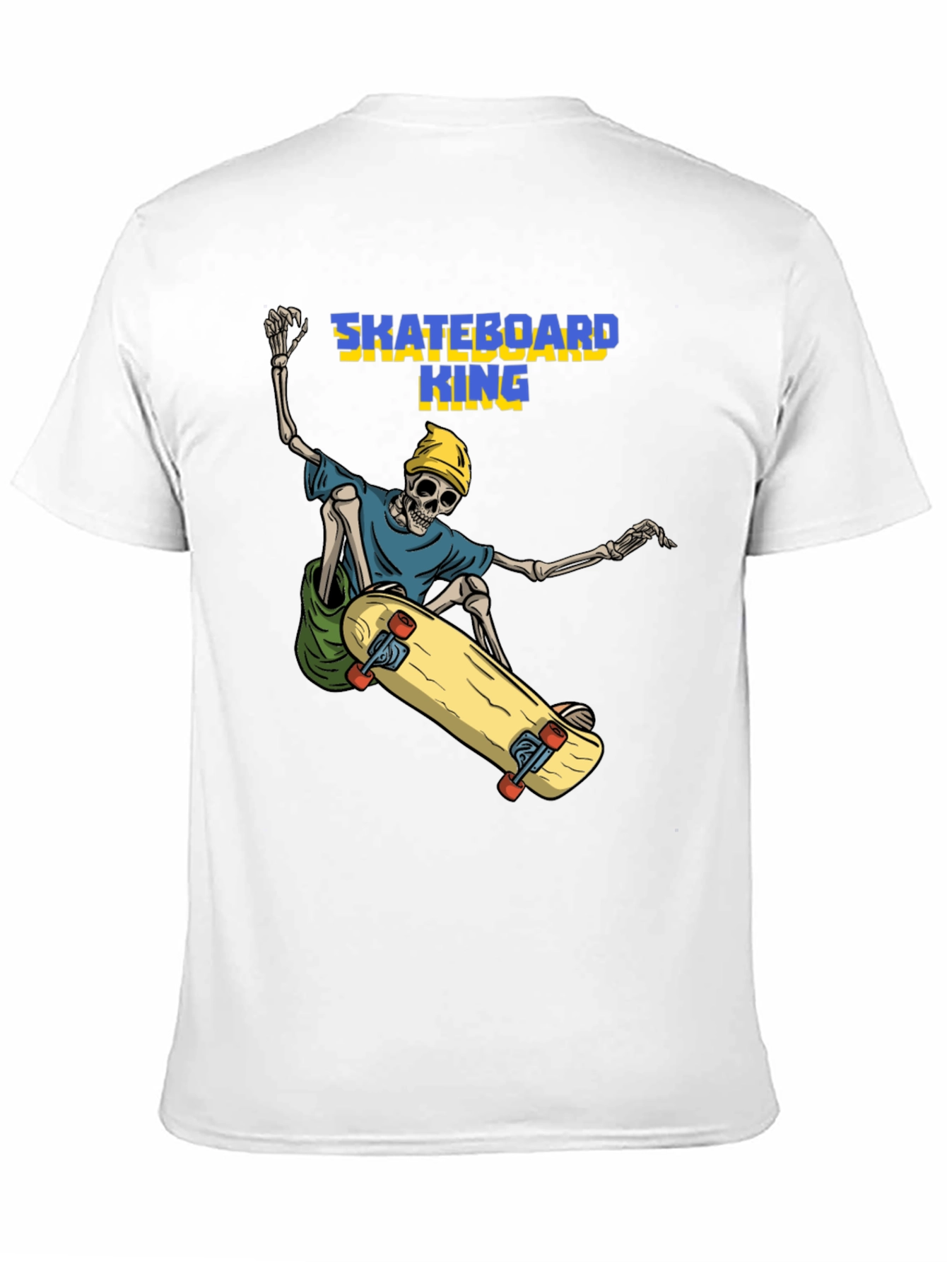 Skateboard King Graphic Tee - Skeleton Rider T-Shirt