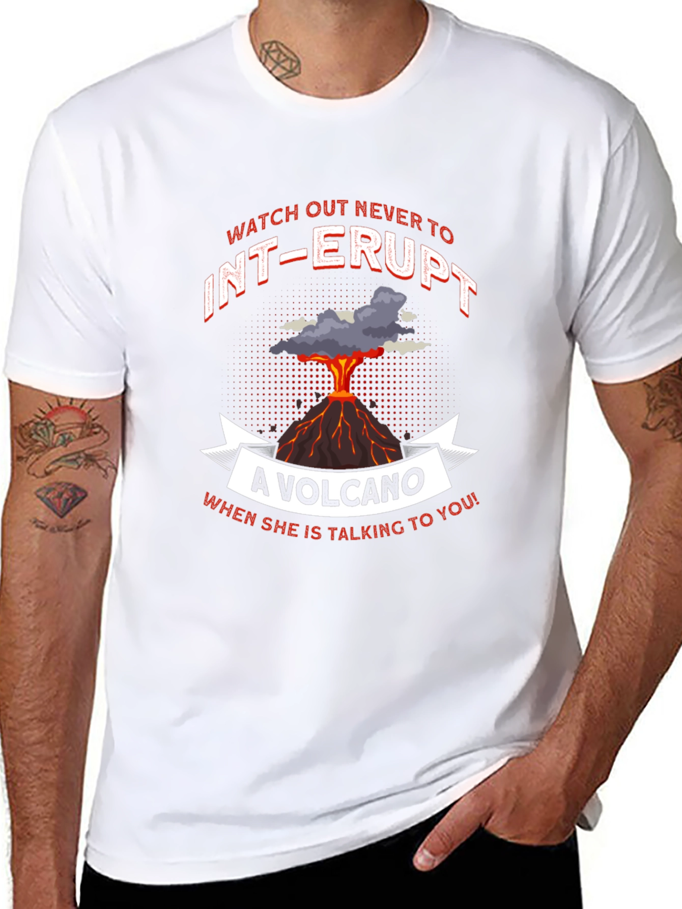 Volcano T-Shirt: Never Interrupt Graphic Tee