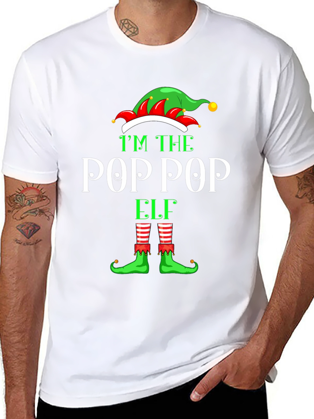 Im The Pop Pop Elf Graphic Tee