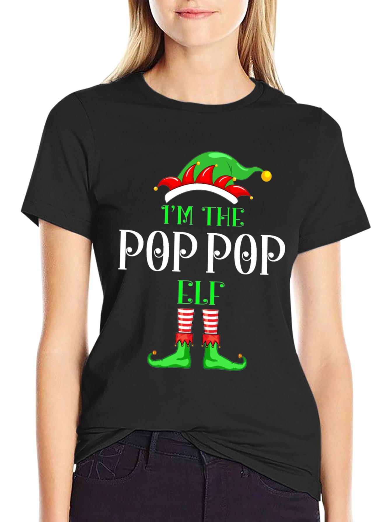 Im The Pop Pop Elf Graphic Tee