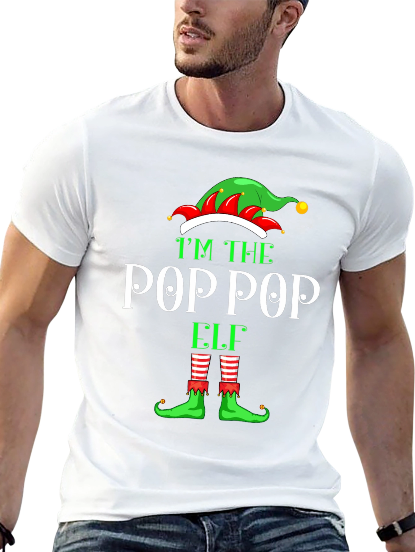 Im The Pop Pop Elf Graphic Tee