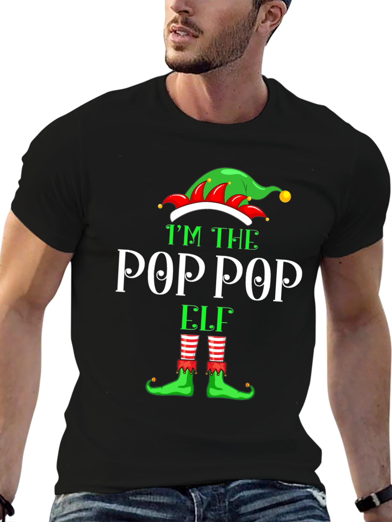 Im The Pop Pop Elf Graphic Tee