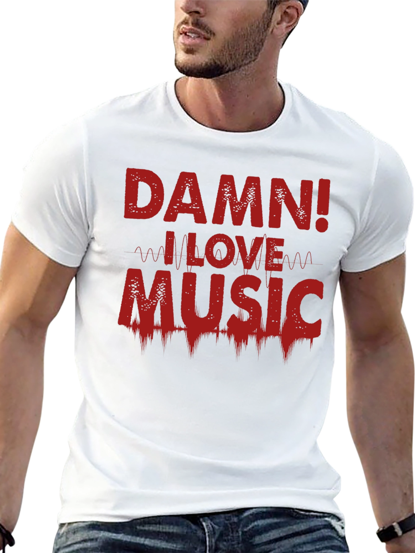Damn! I Love Music Graphic Tee