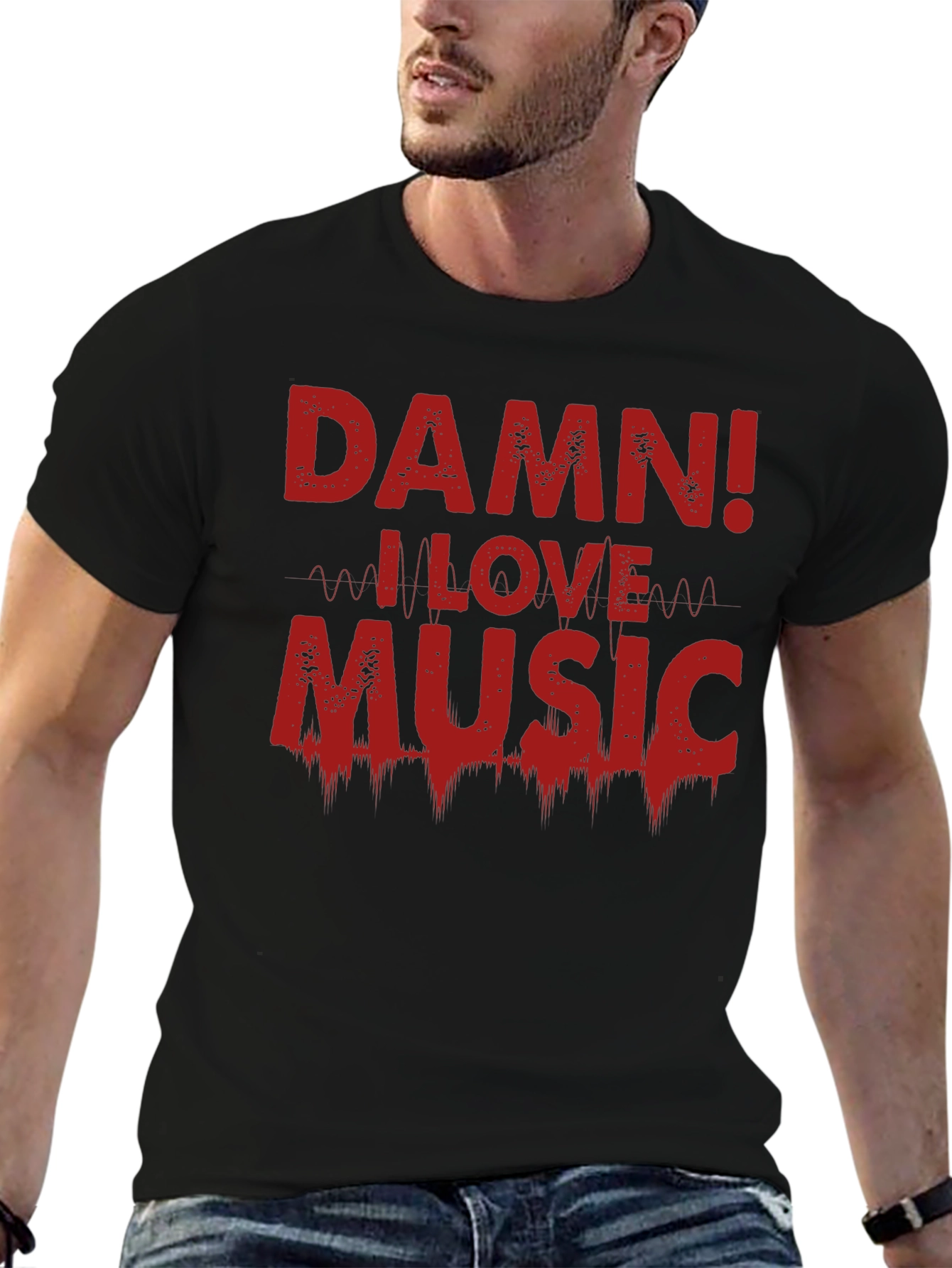 Damn! I Love Music Graphic Tee
