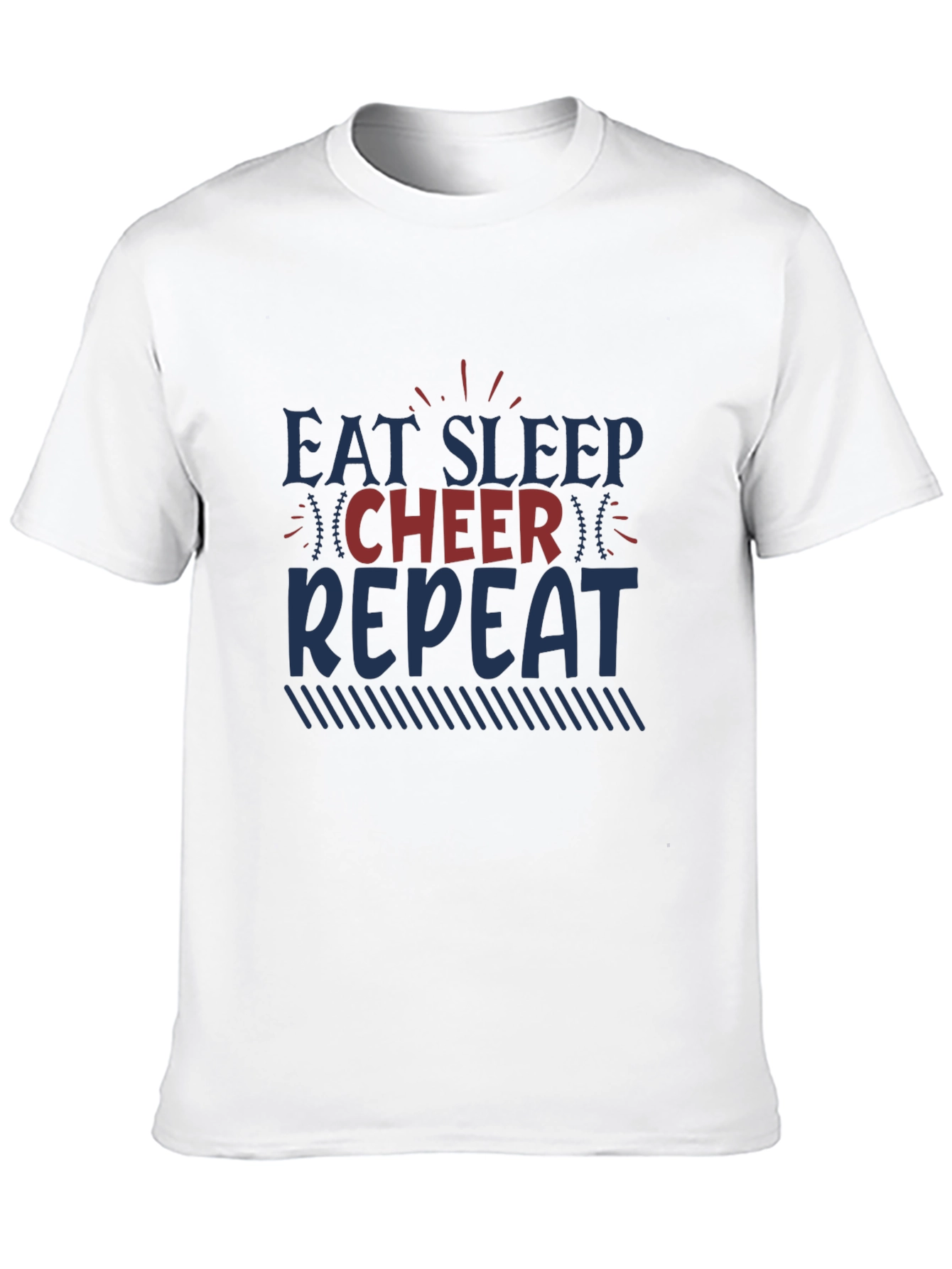 Eat Sleep Cheer Repeat Graphic Tee