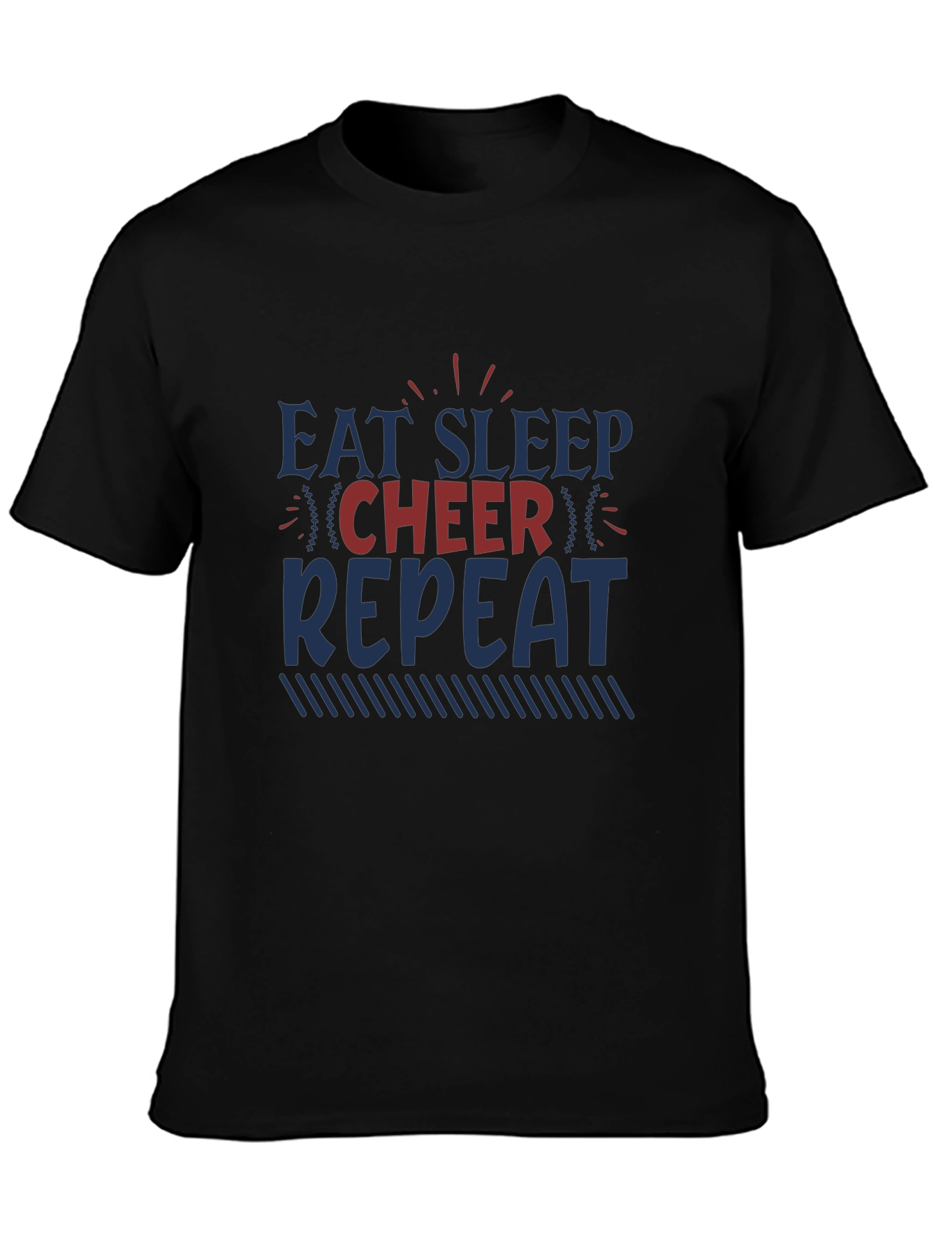 Eat Sleep Cheer Repeat Graphic Tee