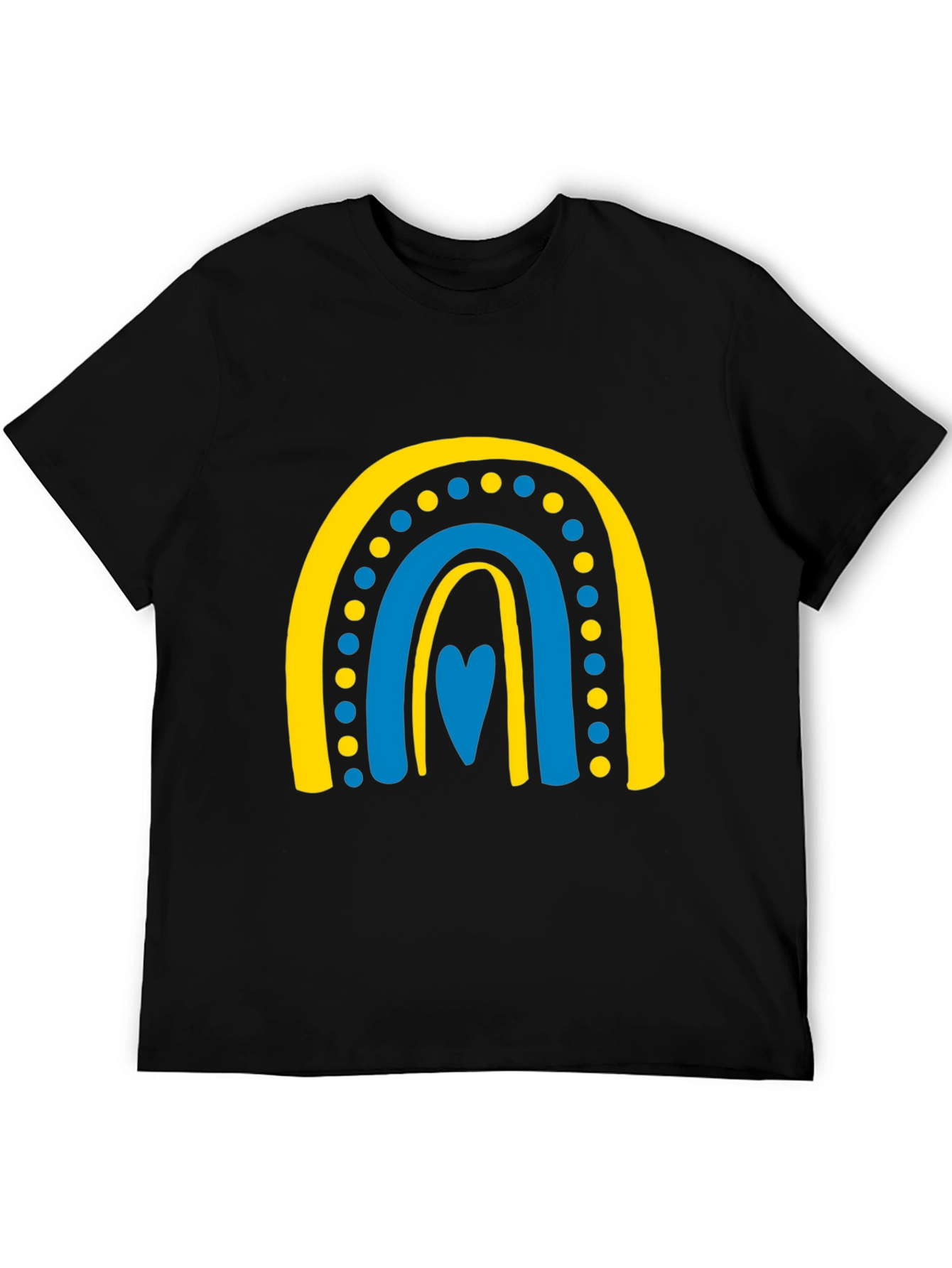 Ukraine Flag Rainbow Heart T-Shirt