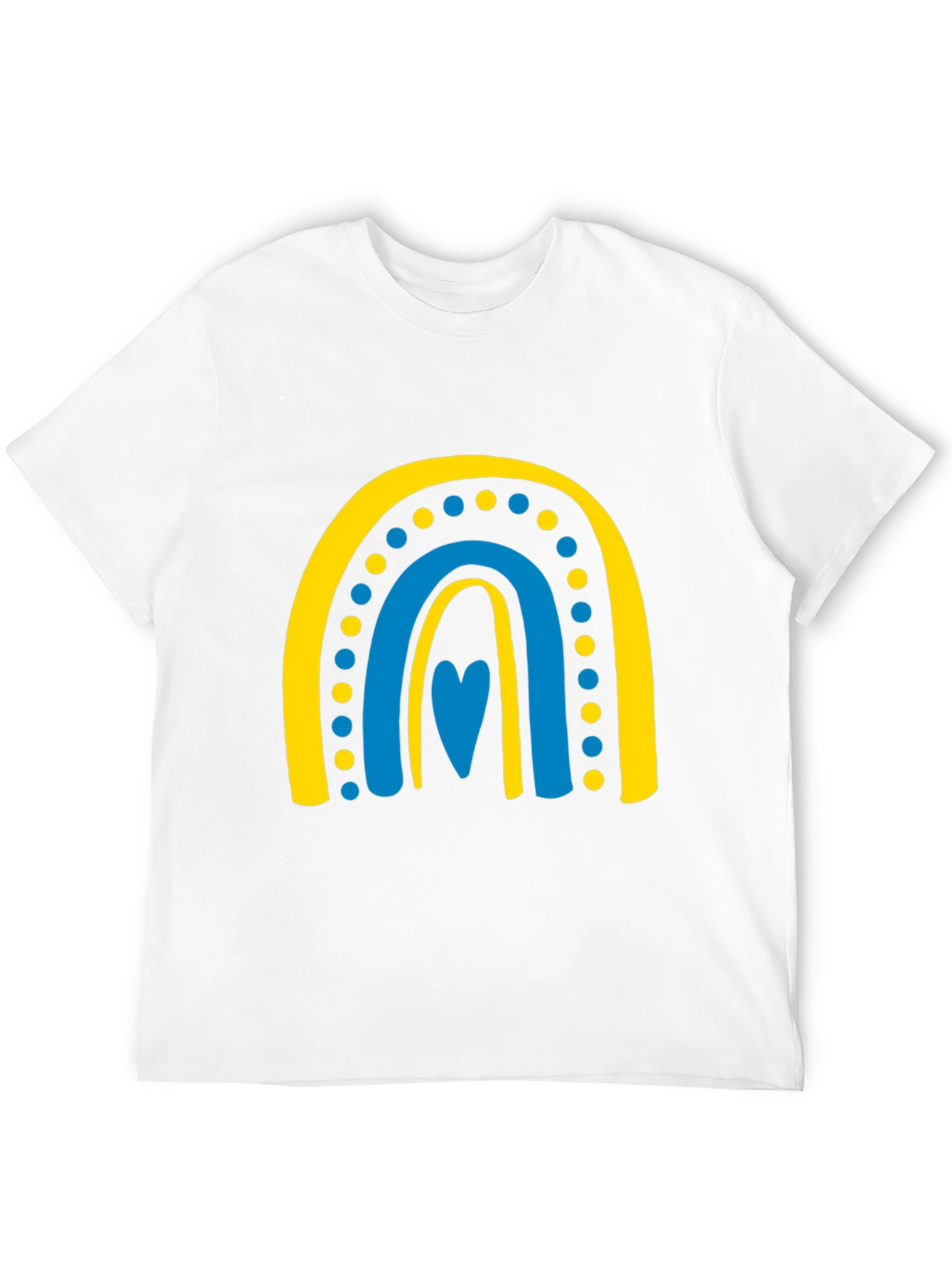 Ukraine Flag Rainbow Heart T-Shirt