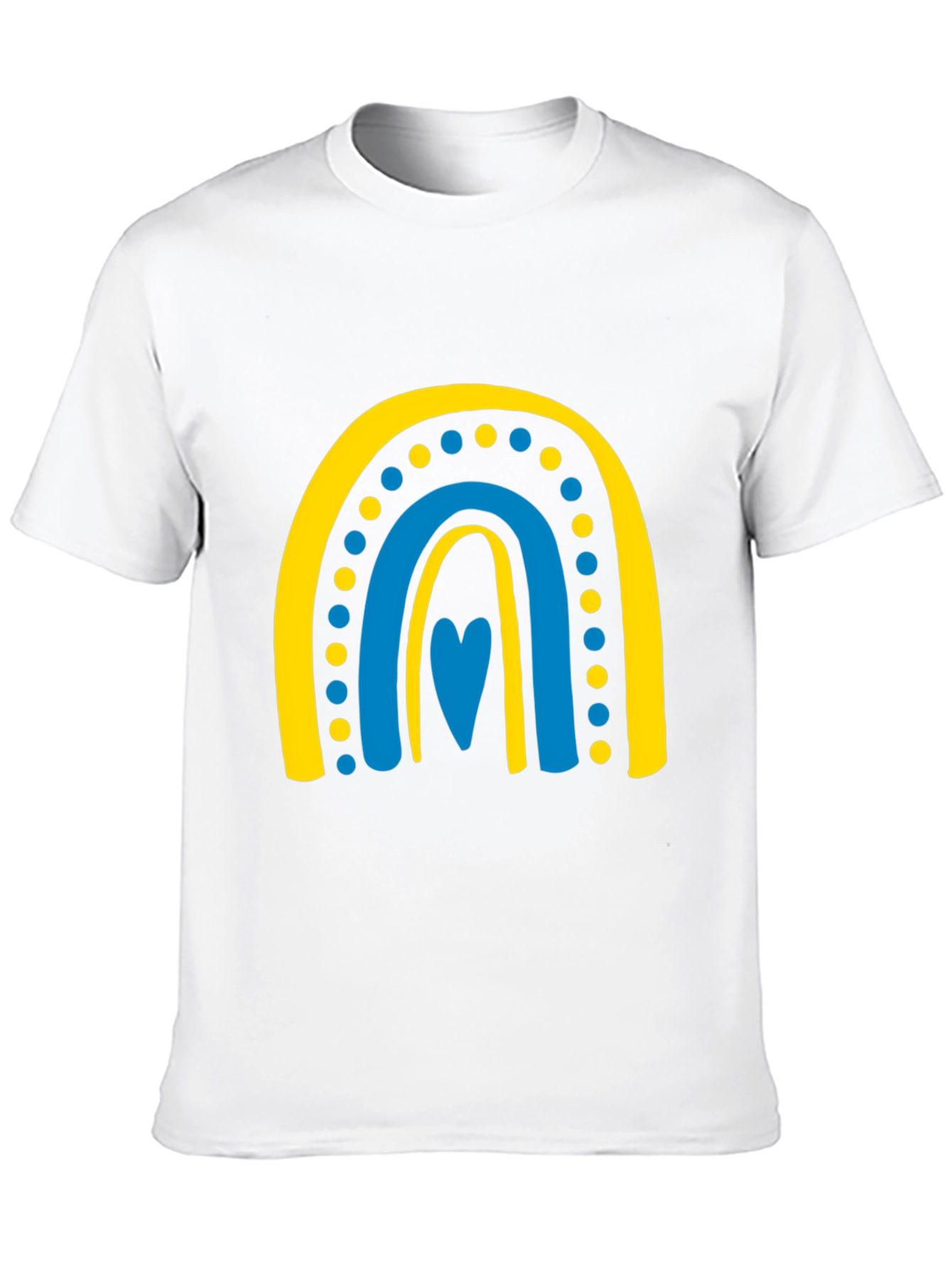 Ukraine Flag Rainbow Heart T-Shirt