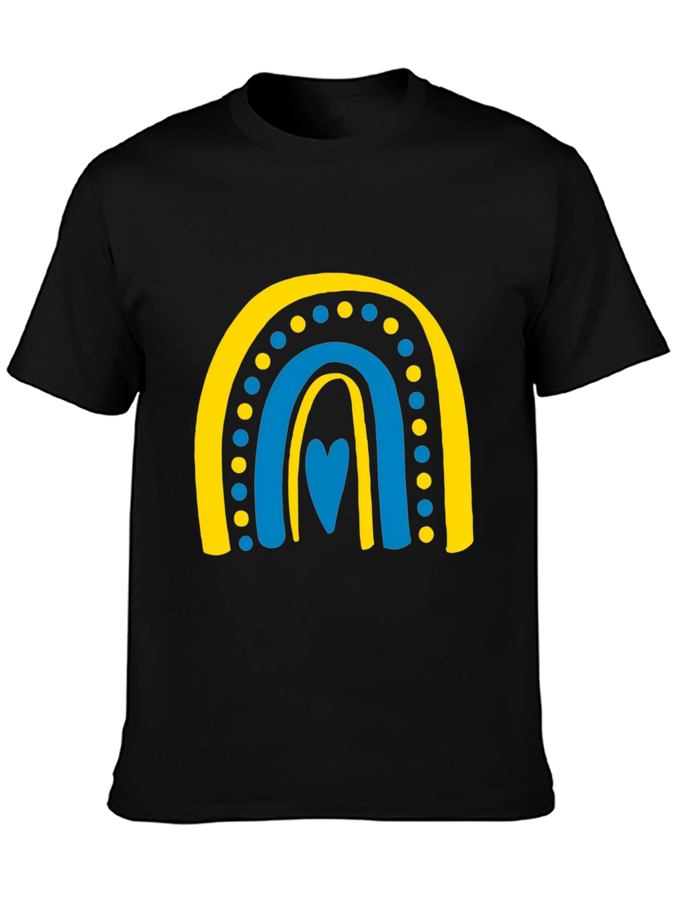 Ukraine Flag Rainbow Heart T-Shirt