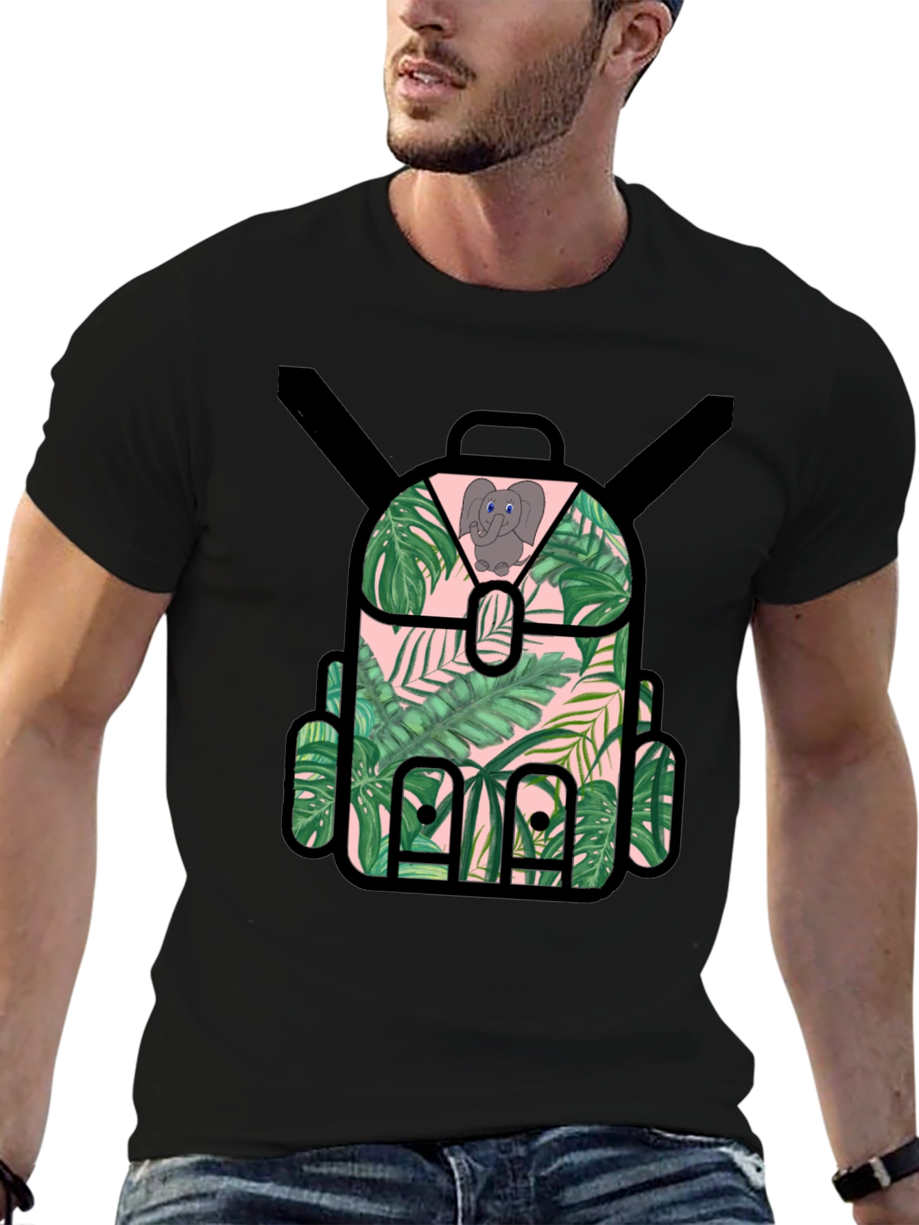 Tropical Backpack T-Shirt