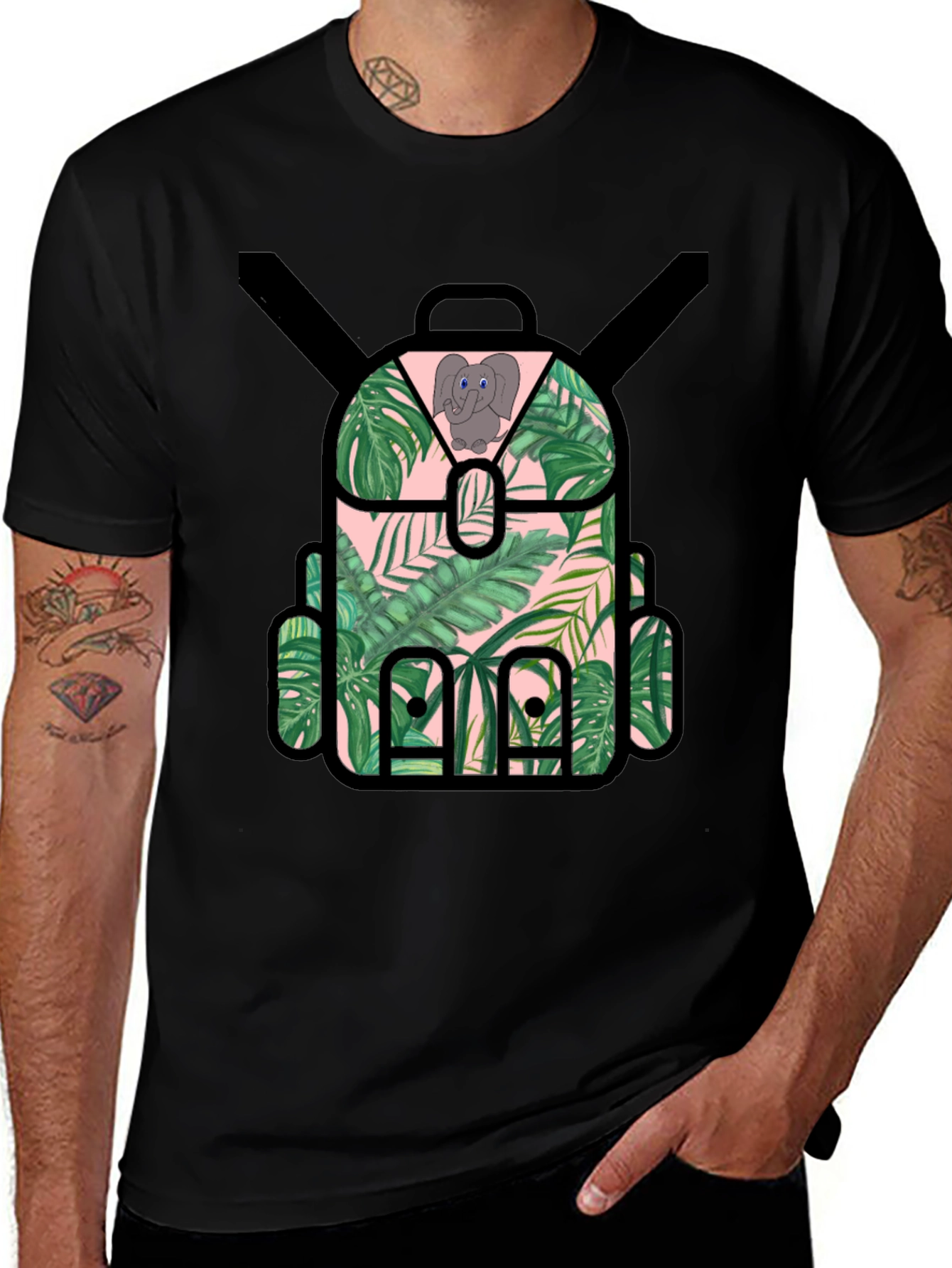 Tropical Backpack T-Shirt