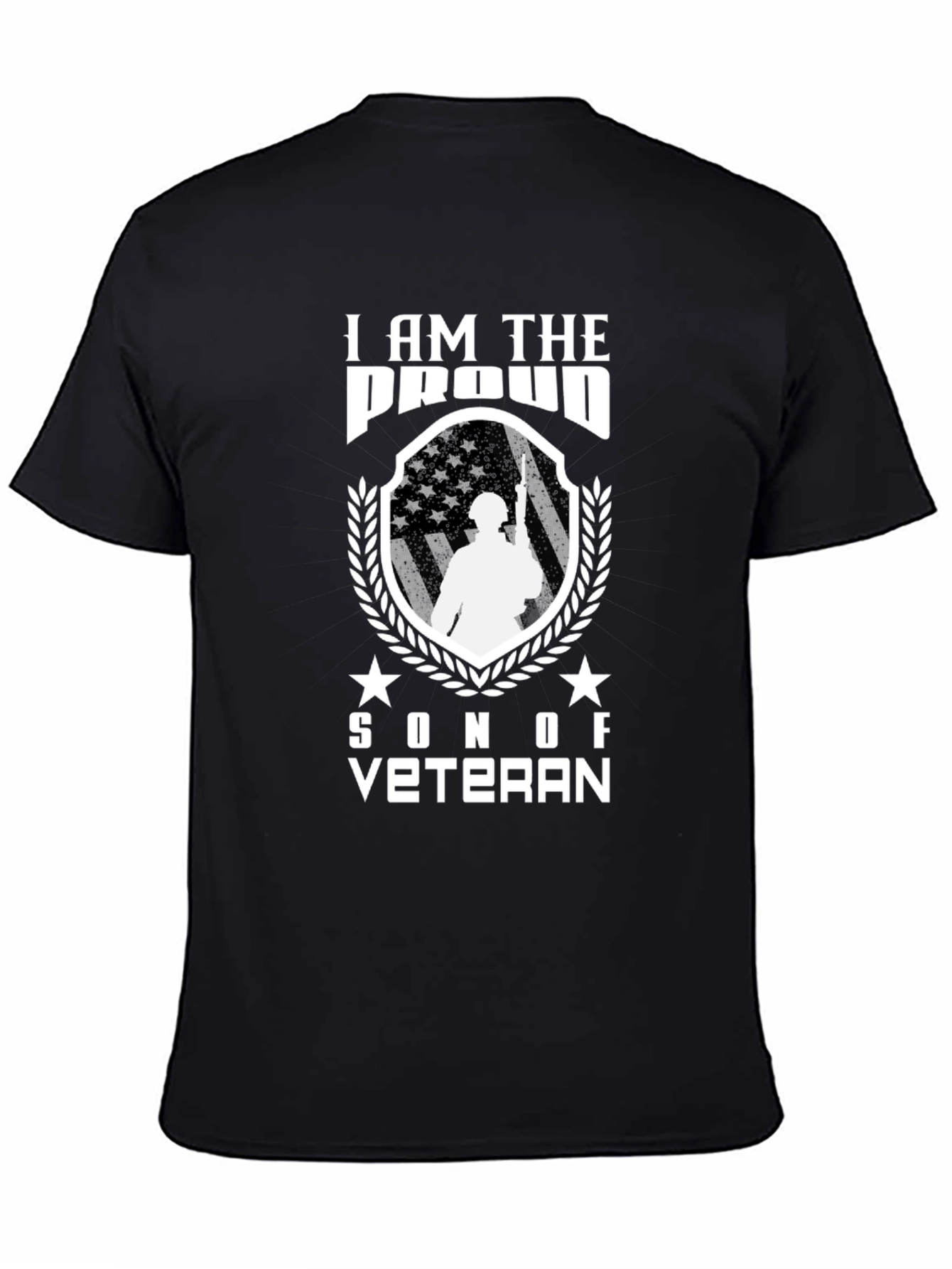Proud Son of a Veteran Black T-Shirt