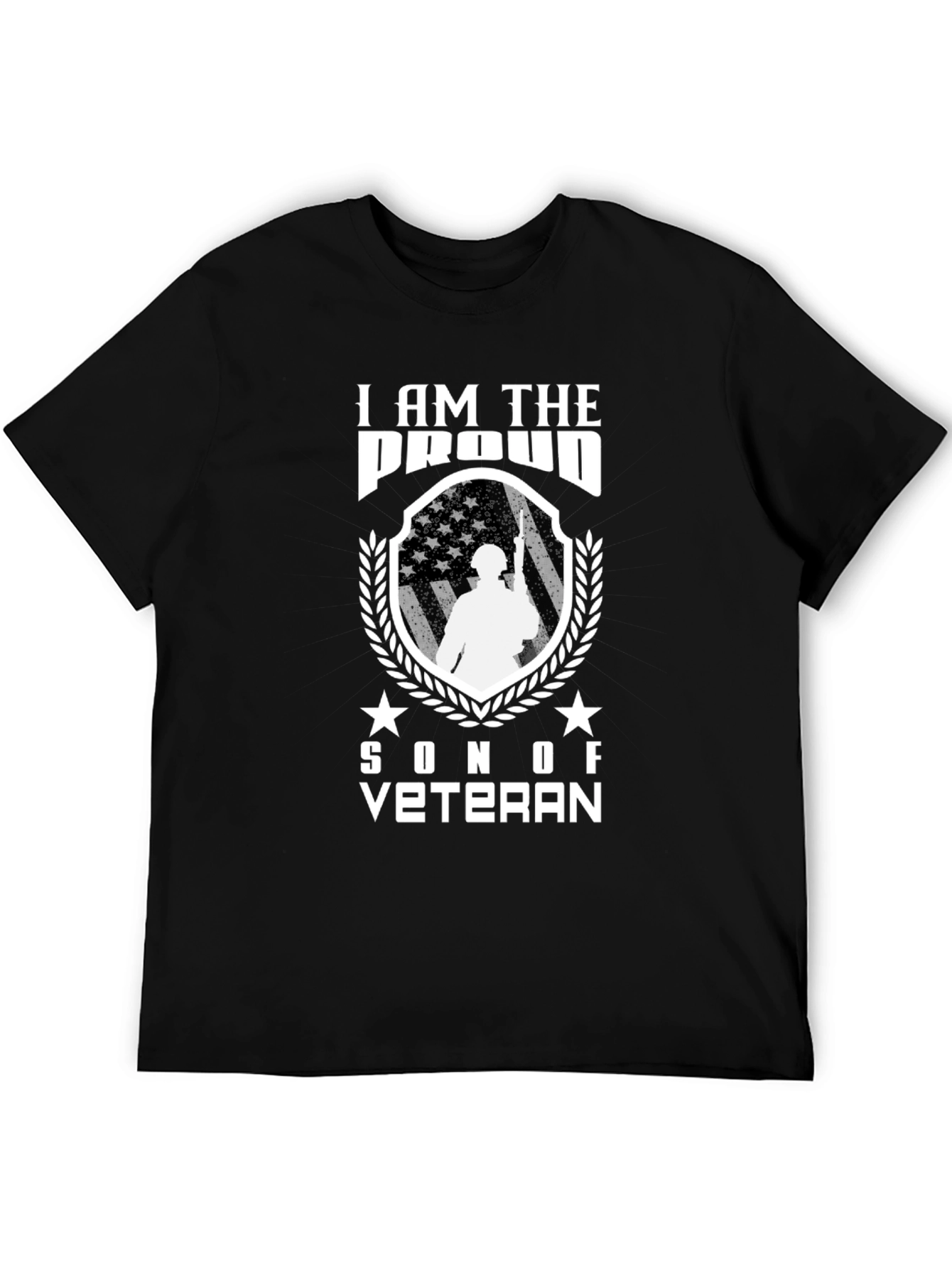Proud Son of a Veteran Black T-Shirt