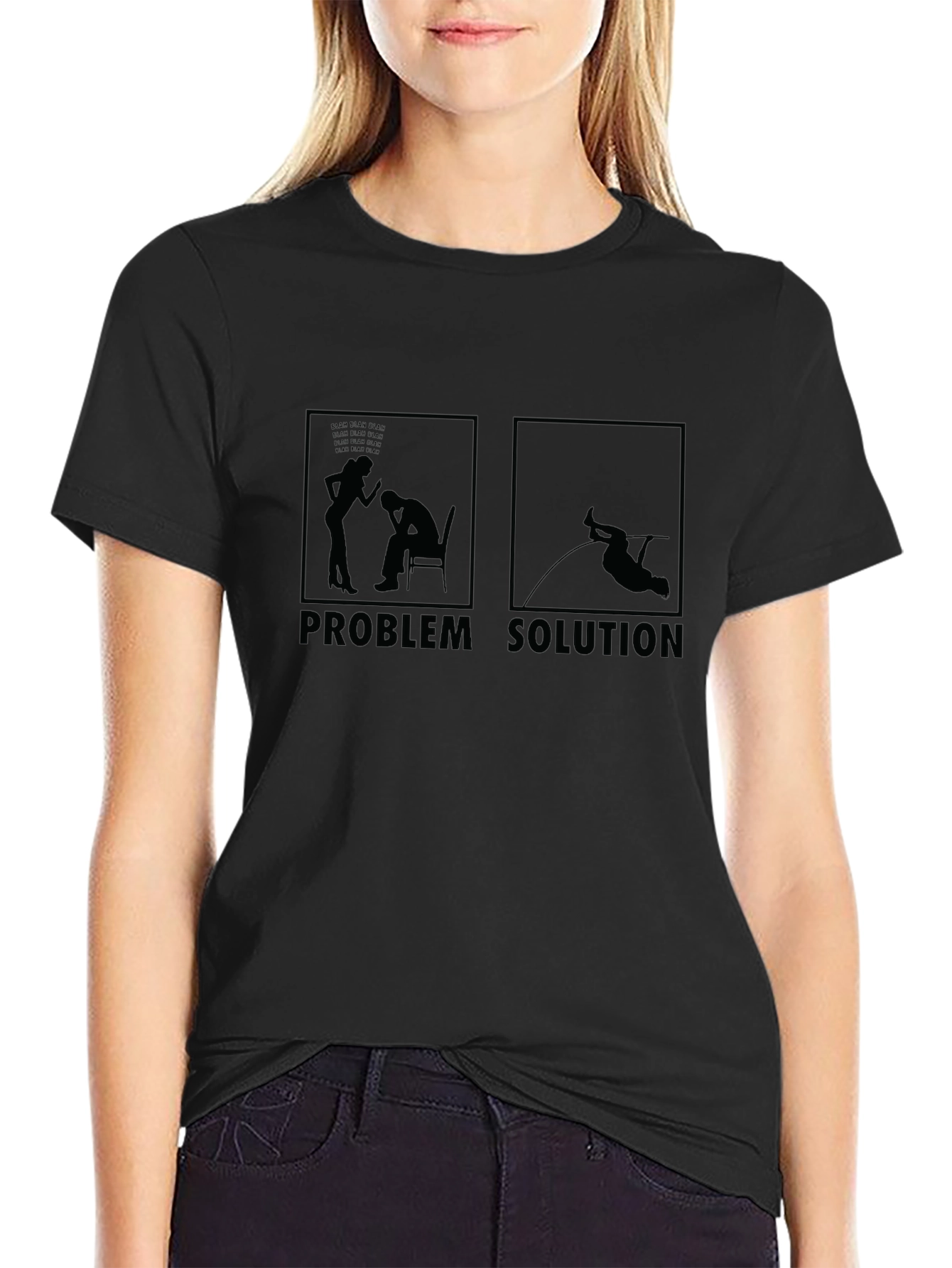 Problem Solution Funny Graphic T-Shirt