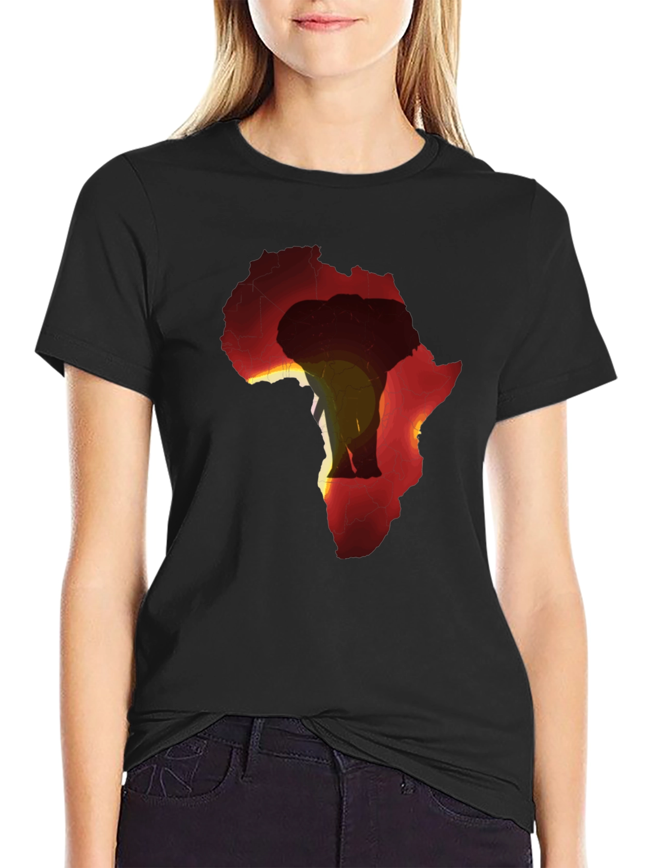 Africa Continent Elephant Graphic Tee