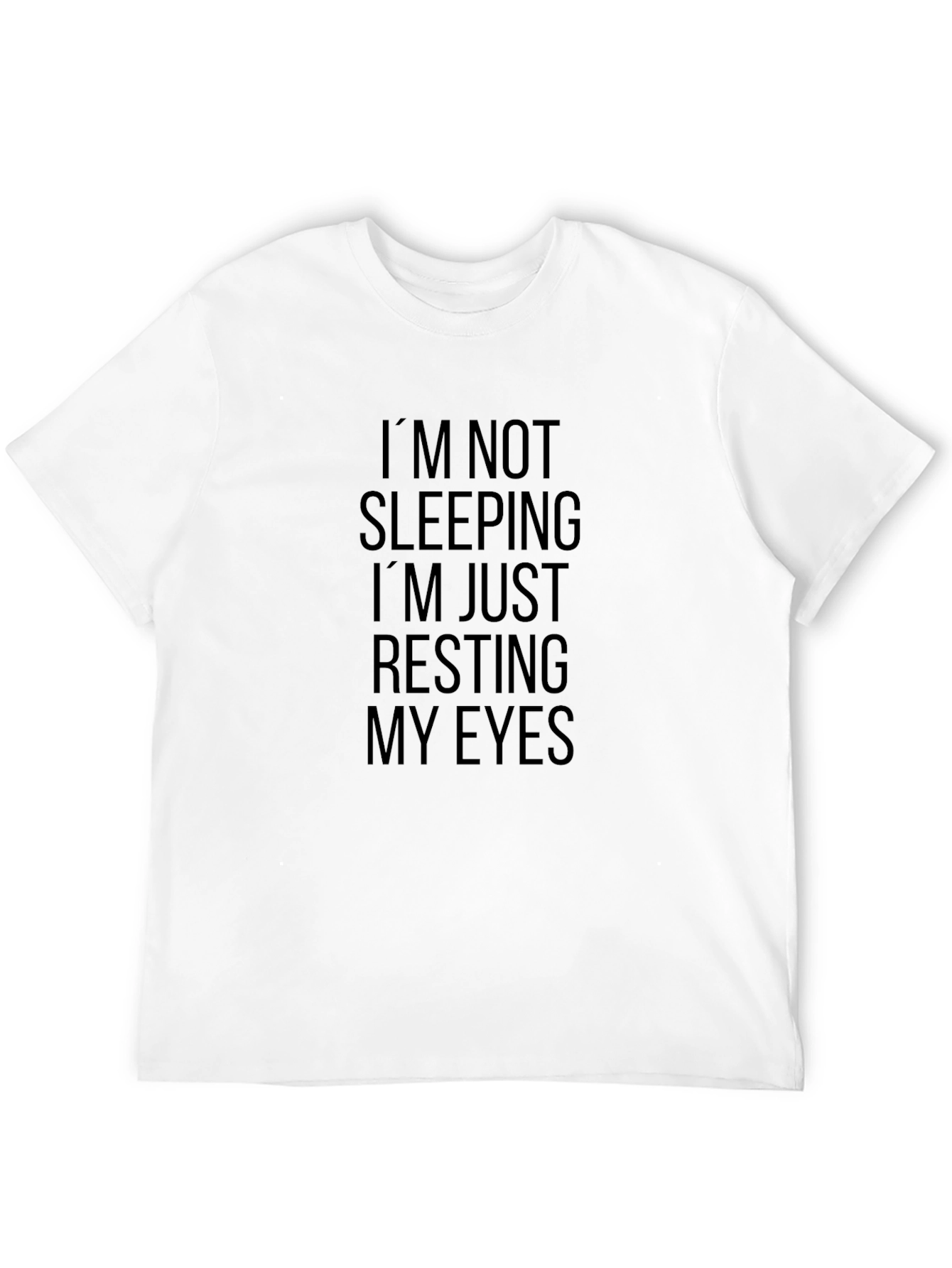 Resting Eyes Black T-Shirt - Funny Slogan Tee