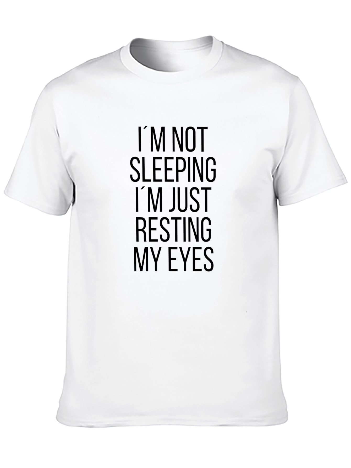 Resting Eyes Black T-Shirt - Funny Slogan Tee