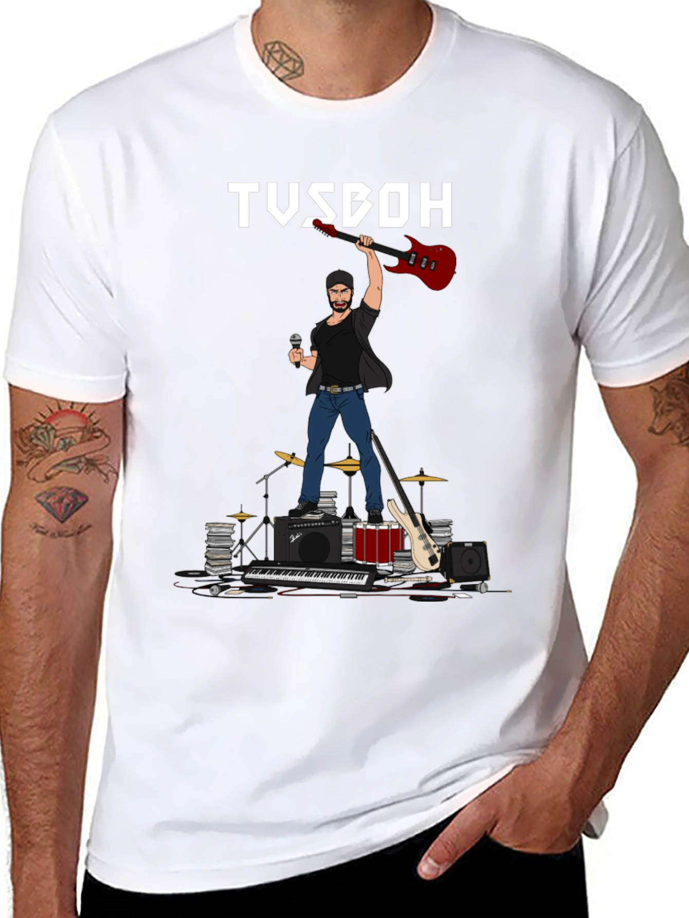 TUSBOH Musician Graphic T-Shirt