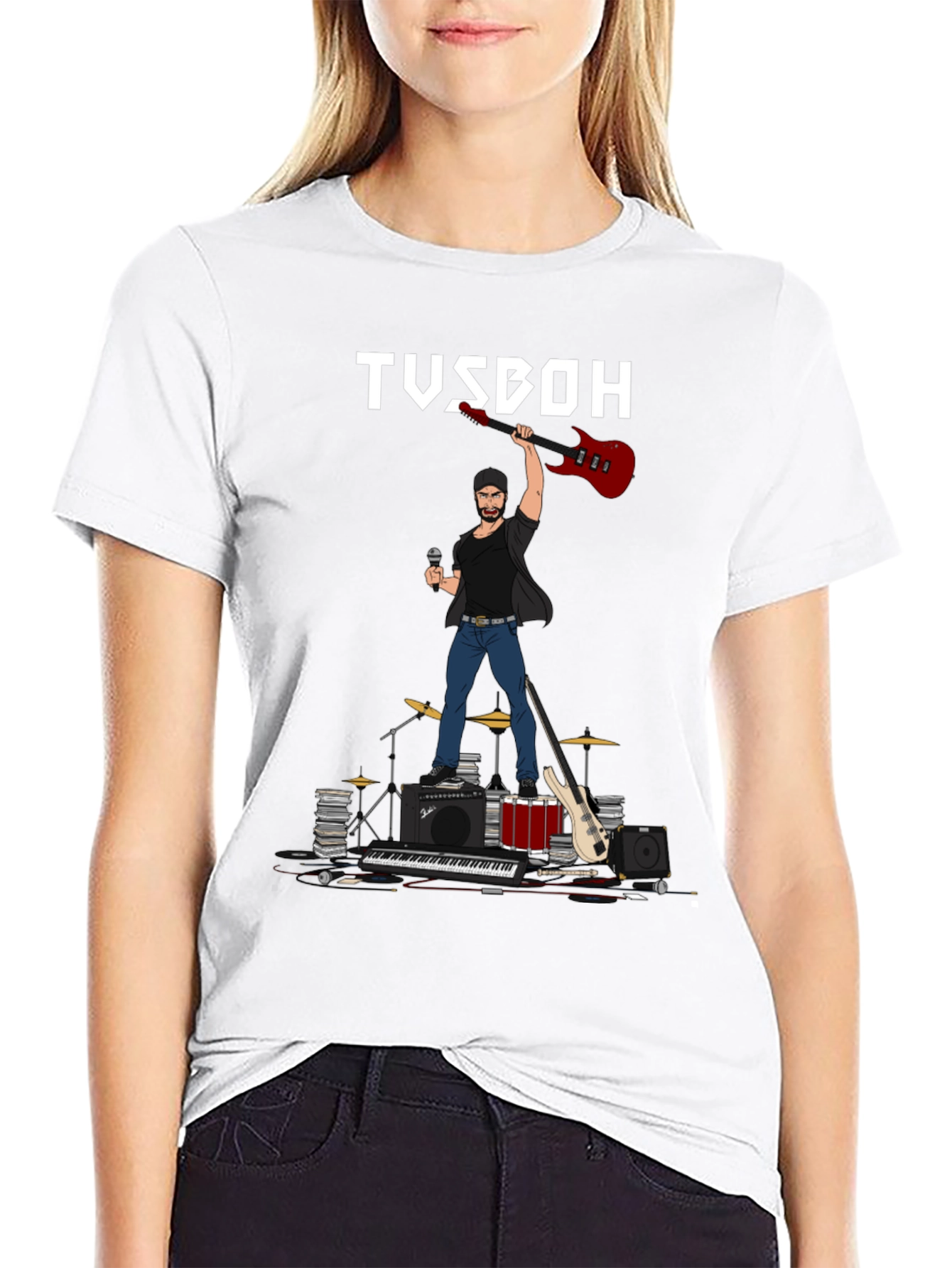 TUSBOH Musician Graphic T-Shirt