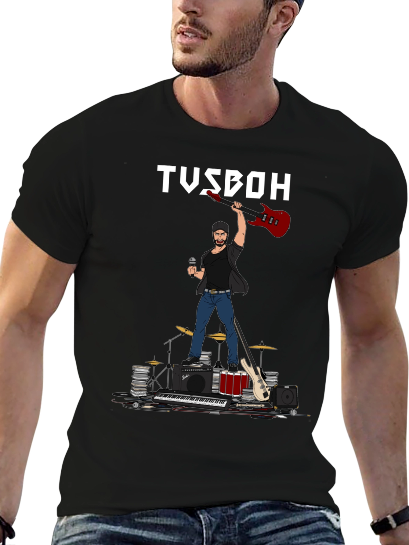 TUSBOH Musician Graphic T-Shirt