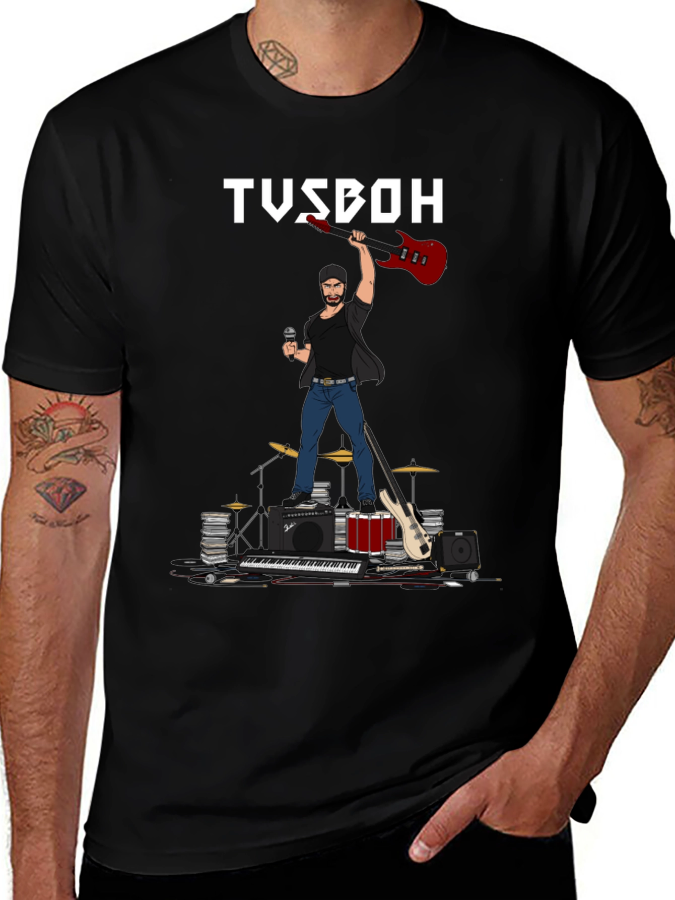 TUSBOH Musician Graphic T-Shirt