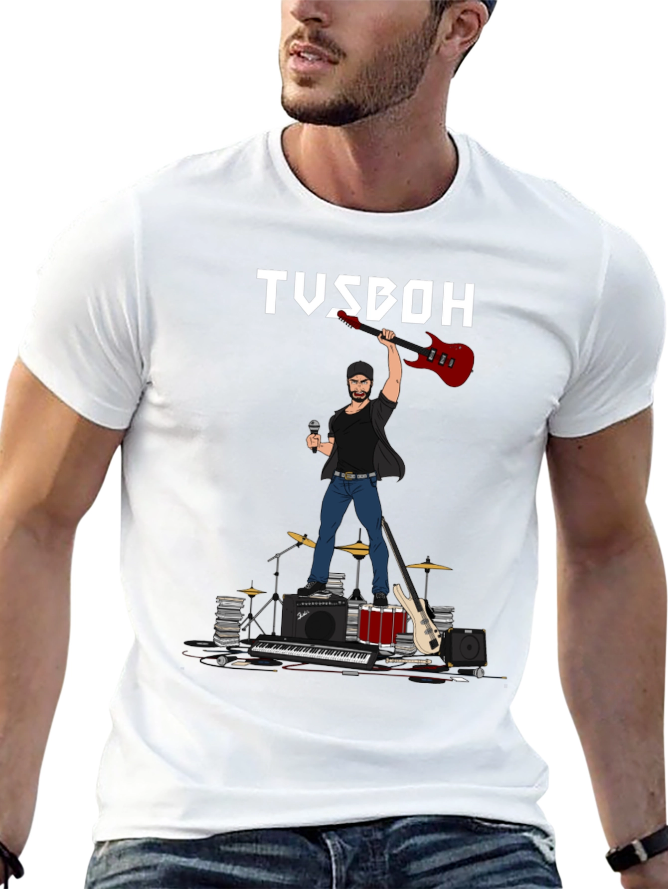 TUSBOH Musician Graphic T-Shirt