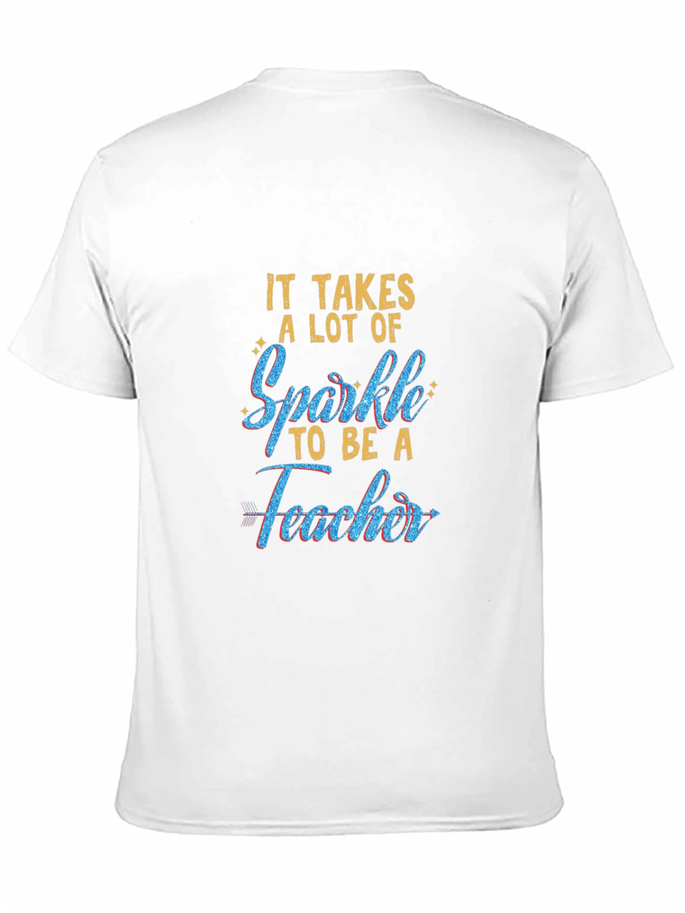 Sparkle Teacher Graphic Tee - Black Cotton T-Shirt
