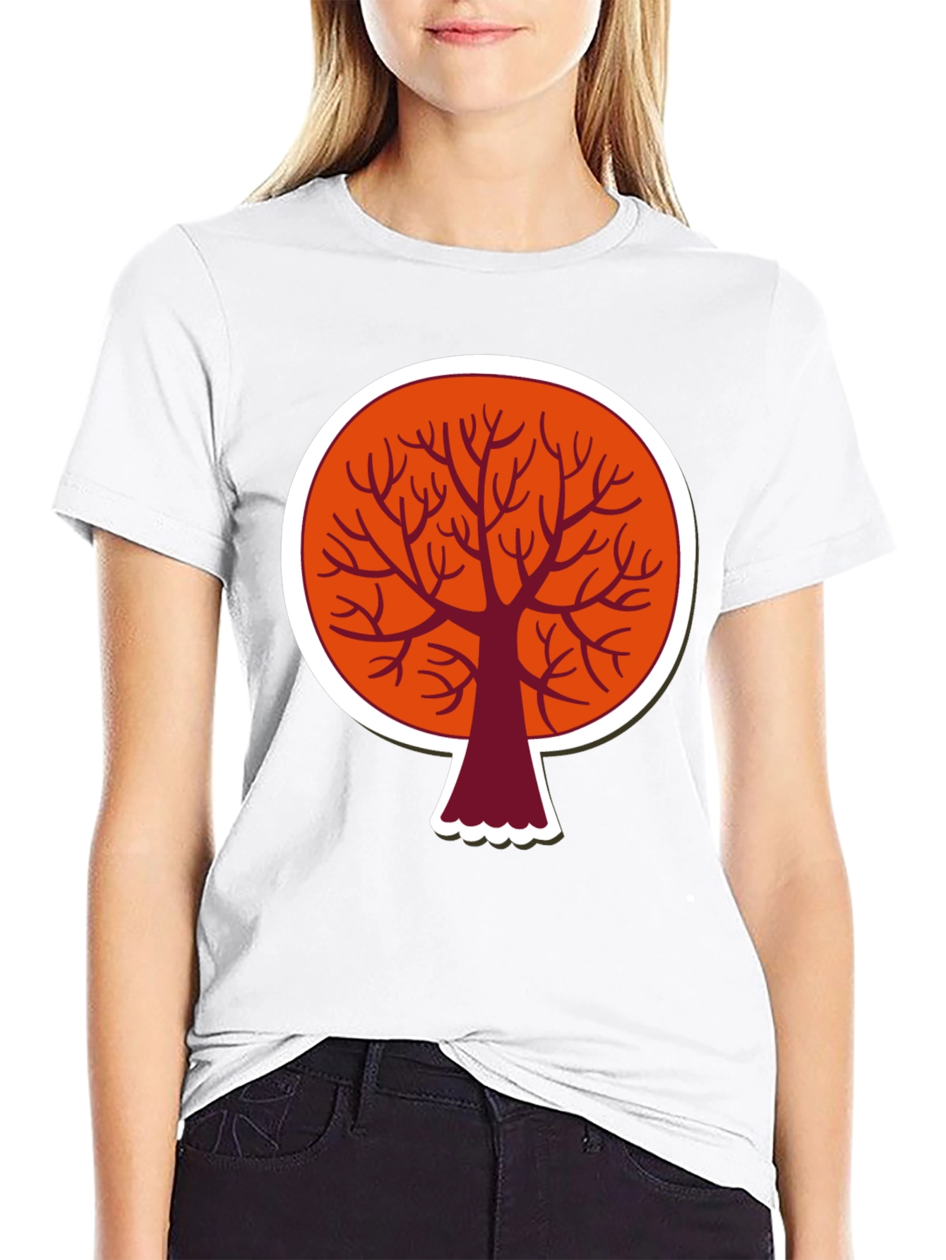Abstract Tree Graphic T-Shirt - Modern Round Design