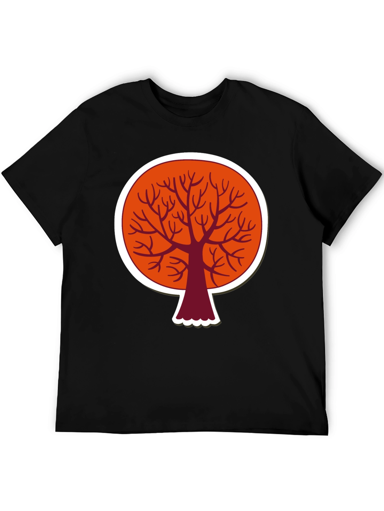 Abstract Tree Graphic T-Shirt - Modern Round Design
