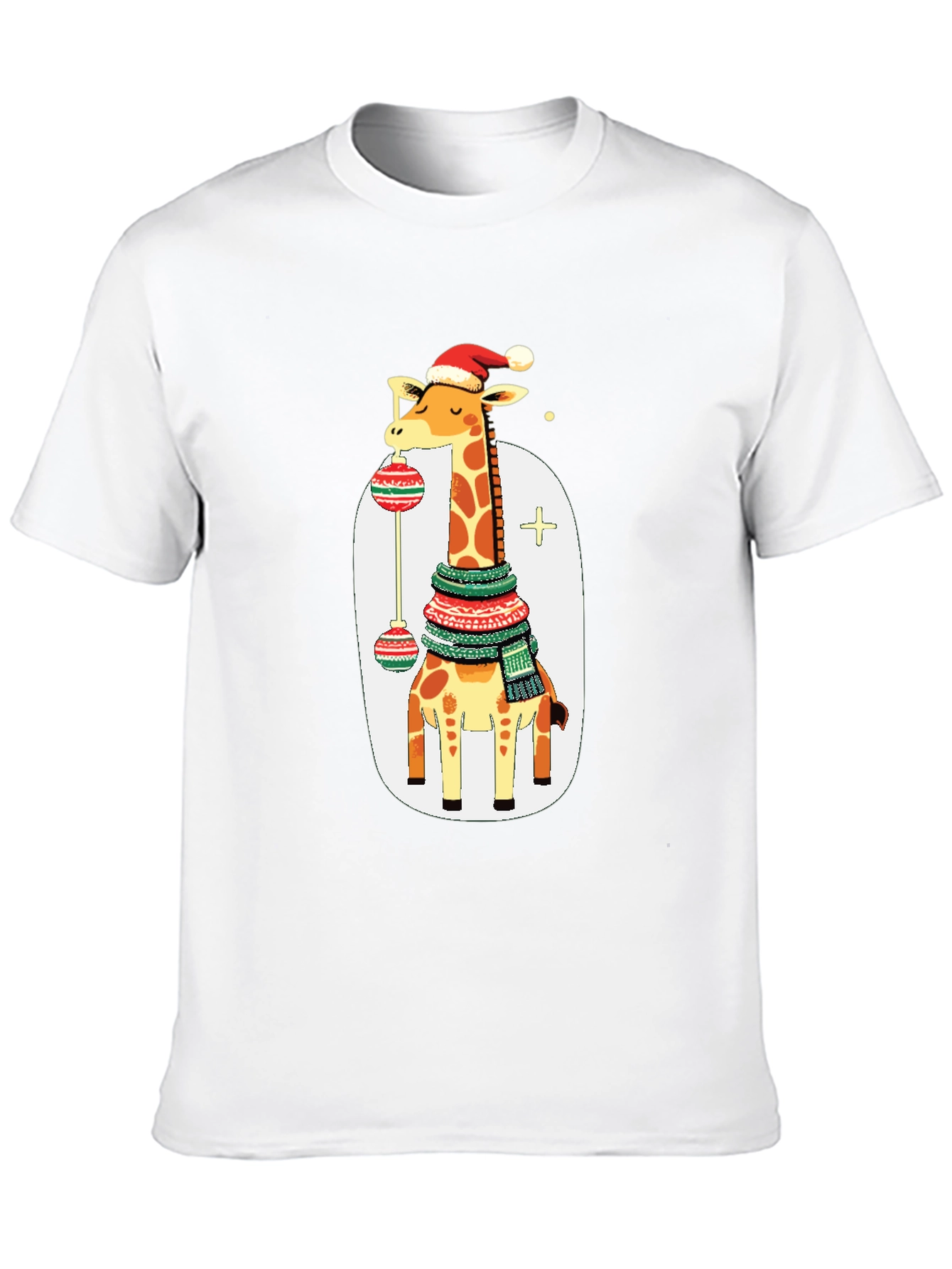 Festive Giraffe Christmas T-Shirt