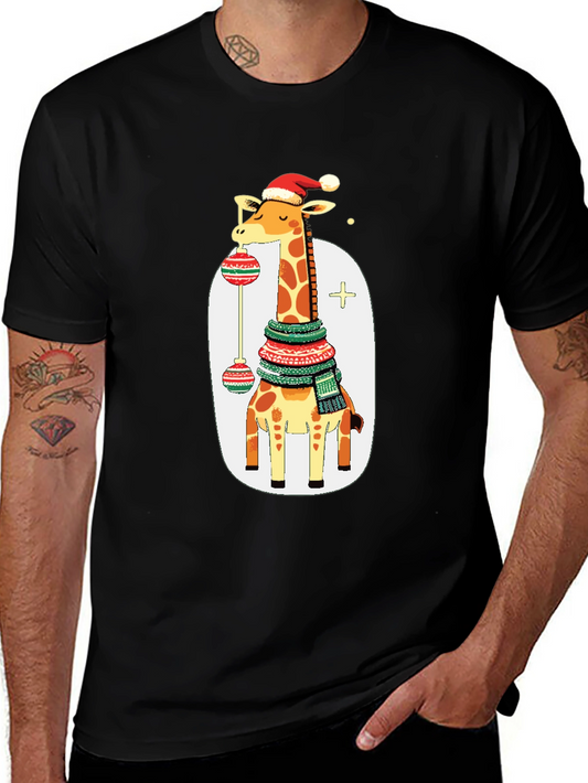 Festive Giraffe Christmas T-Shirt