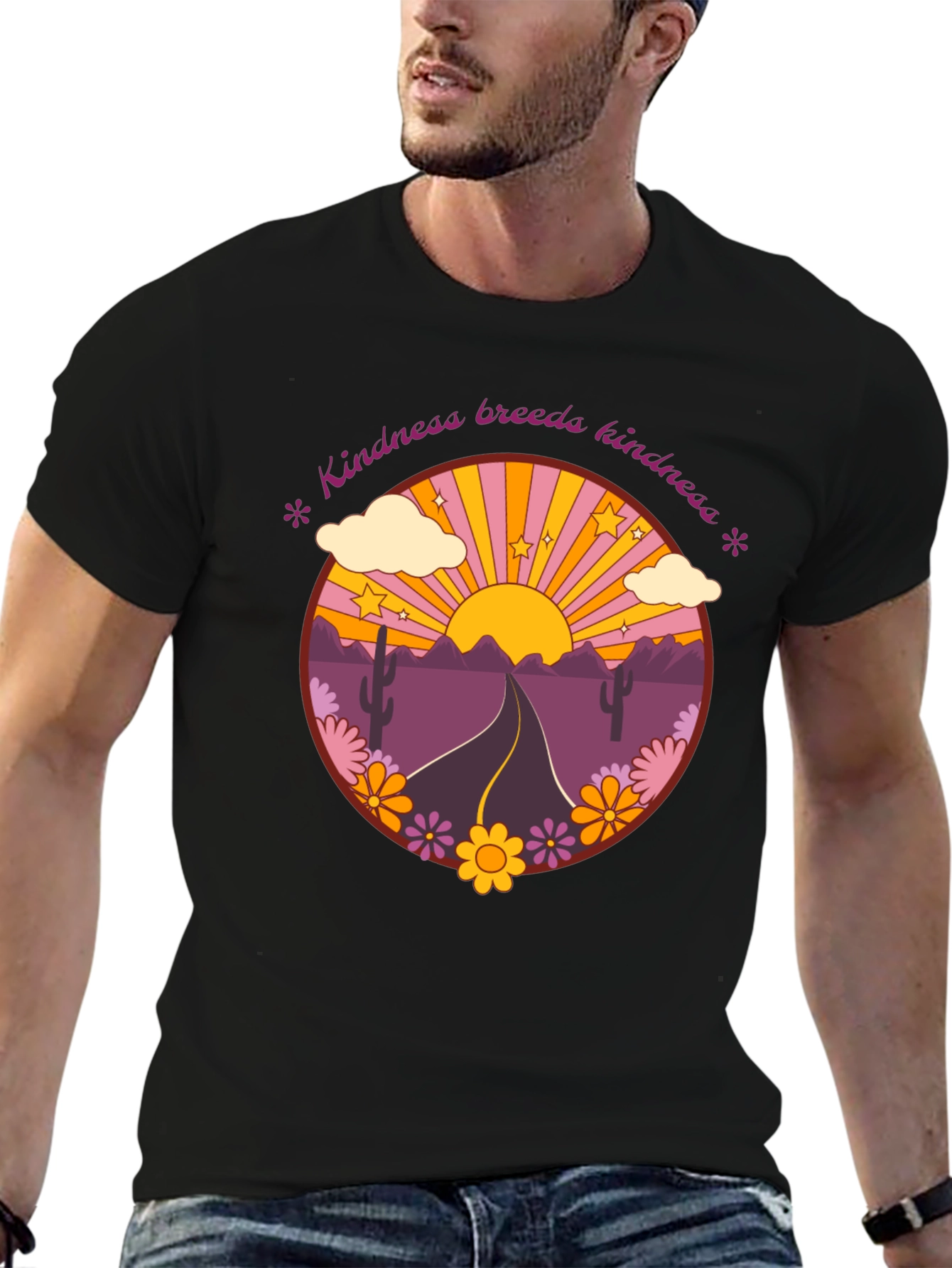 Kindness Breeds Kindness Retro Graphic Tee