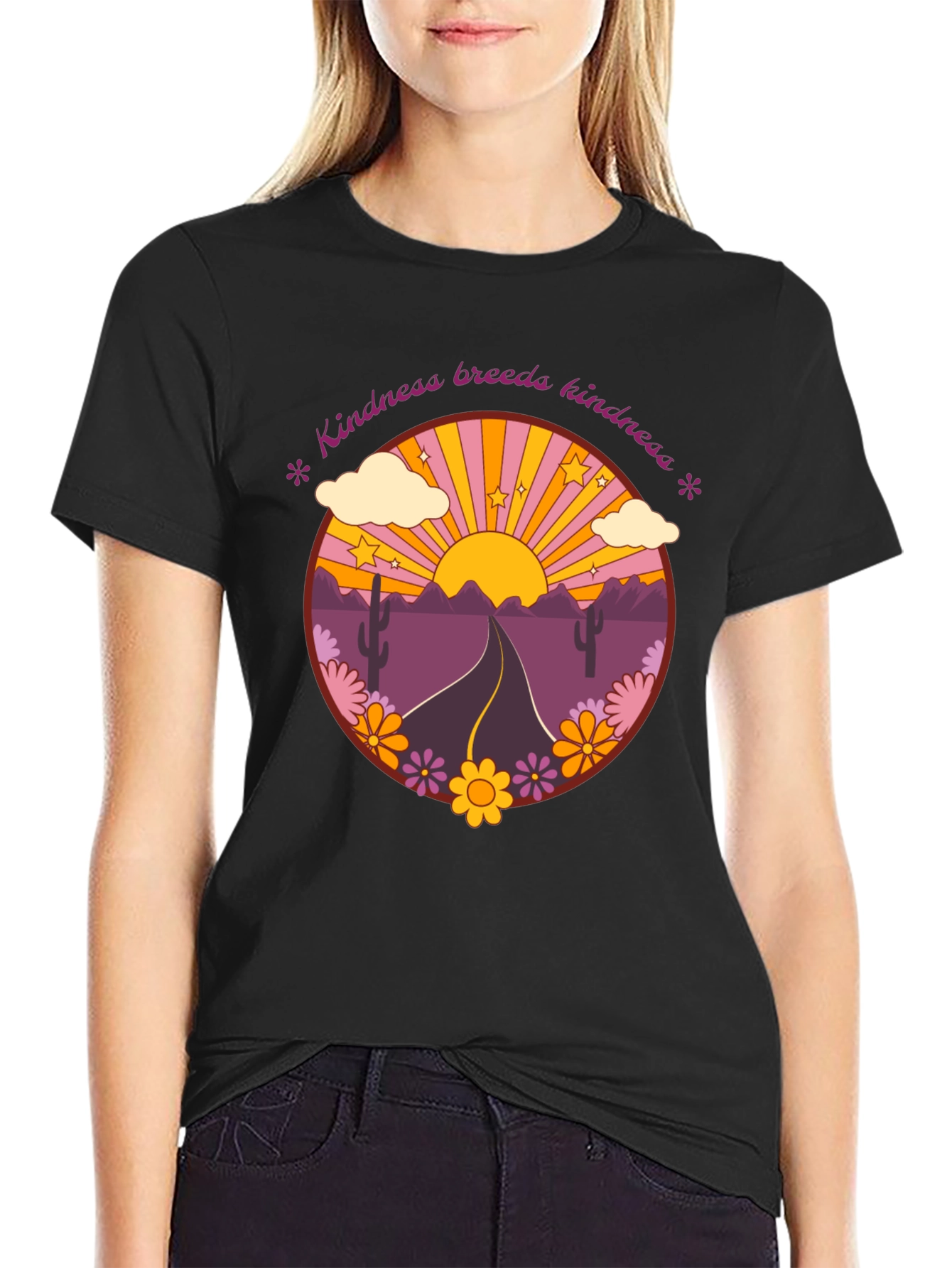 Kindness Breeds Kindness Retro Graphic Tee