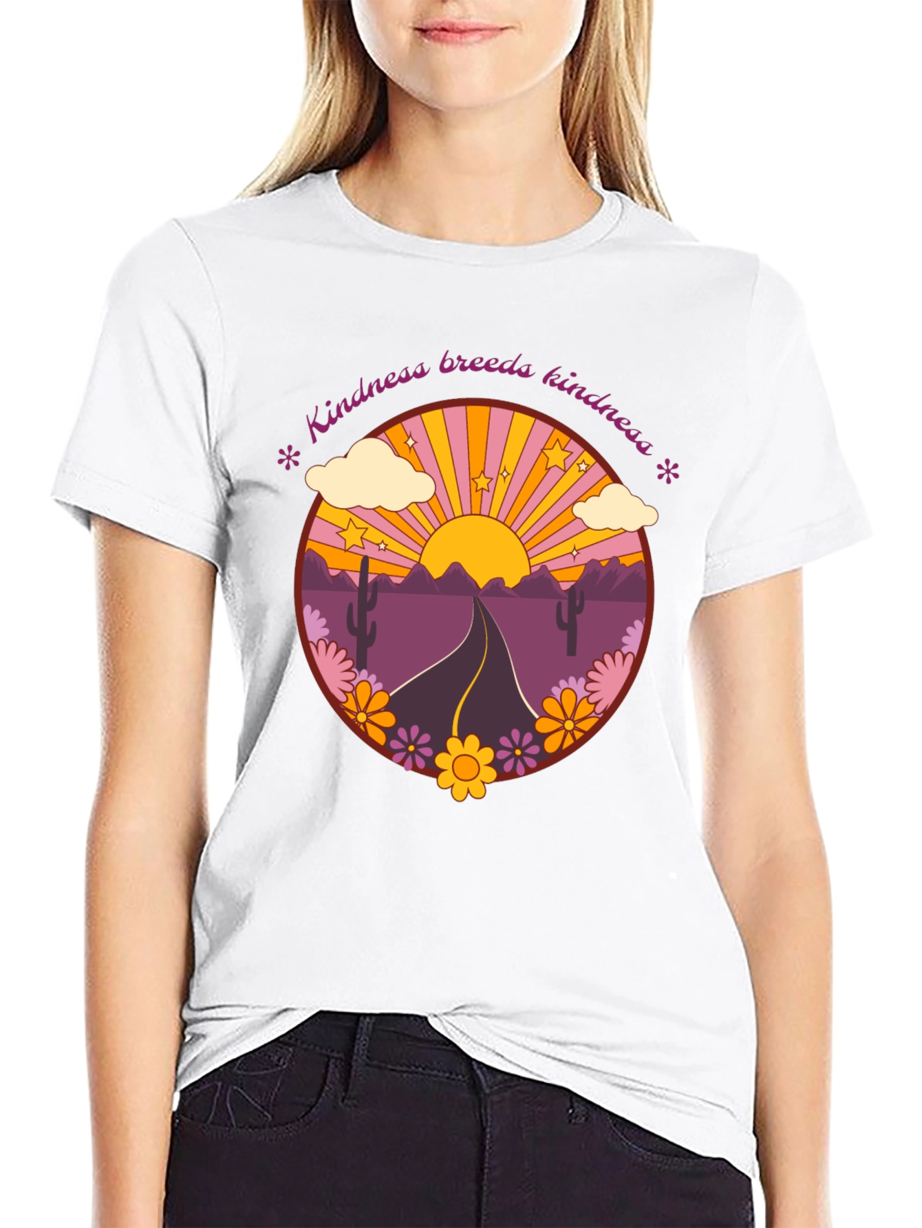 Kindness Breeds Kindness Retro Graphic Tee