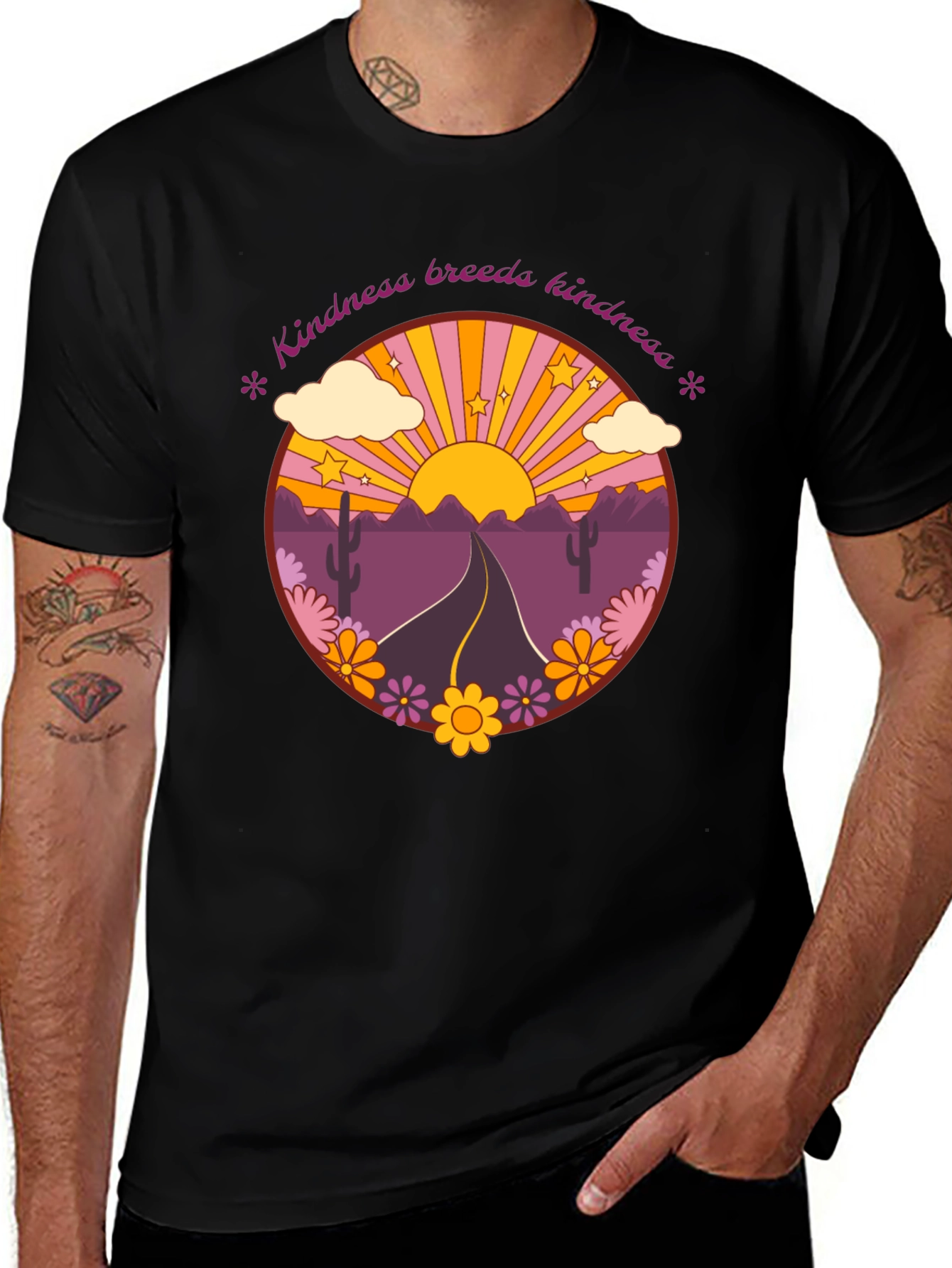 Kindness Breeds Kindness Retro Graphic Tee