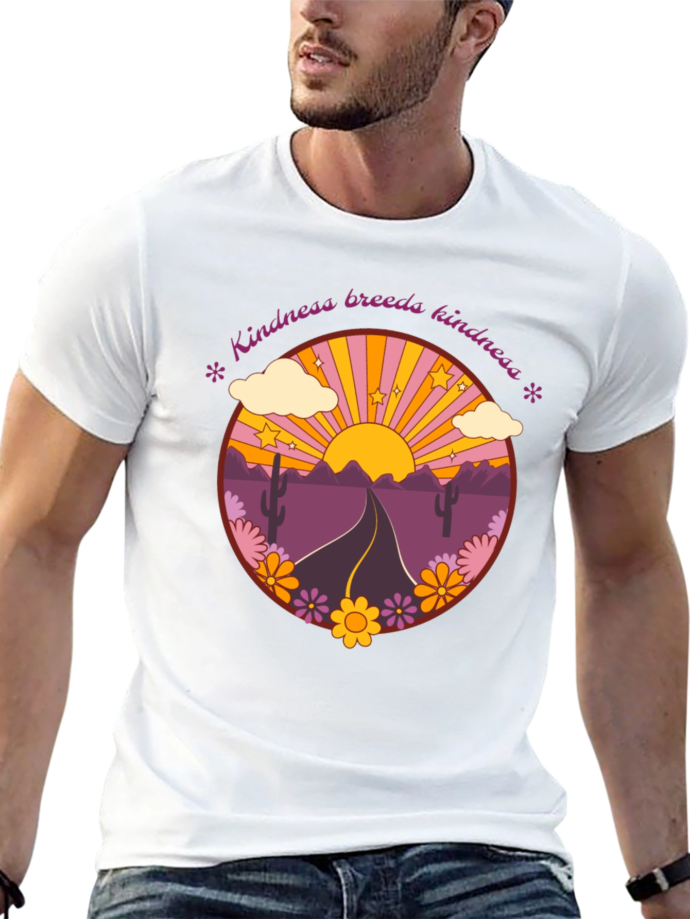 Kindness Breeds Kindness Retro Graphic Tee