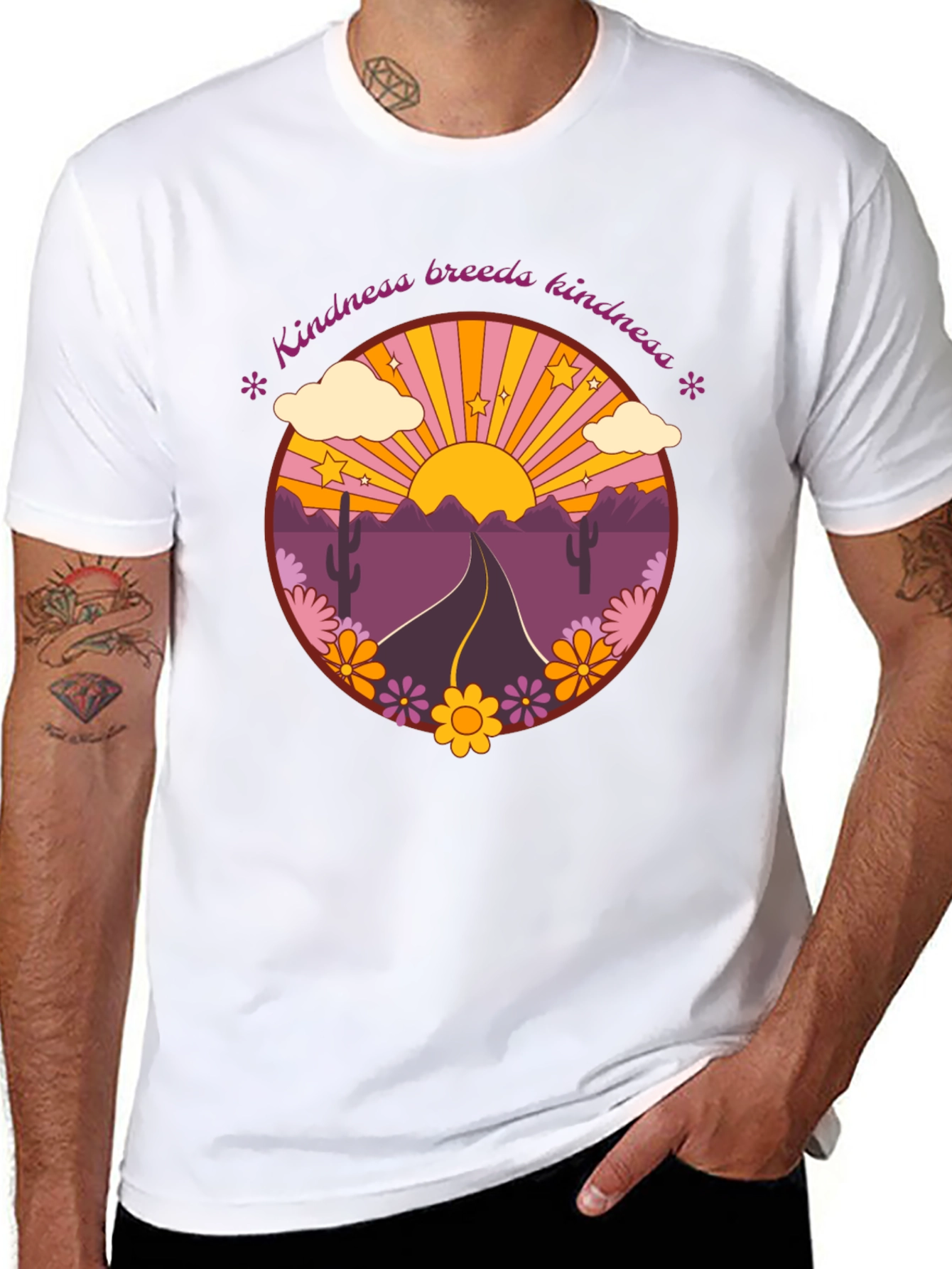Kindness Breeds Kindness Retro Graphic Tee