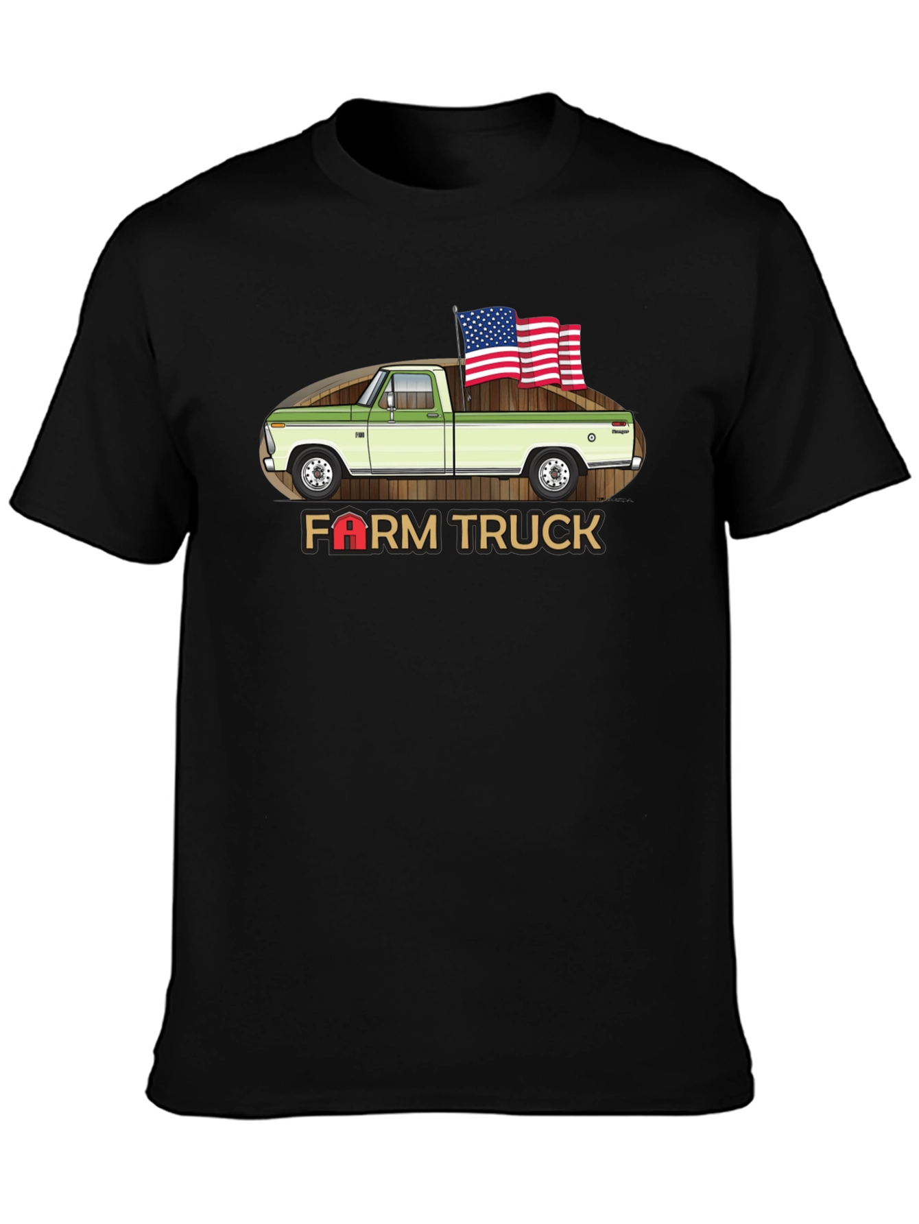 Farm Truck Graphic Tee - Patriotic Style
