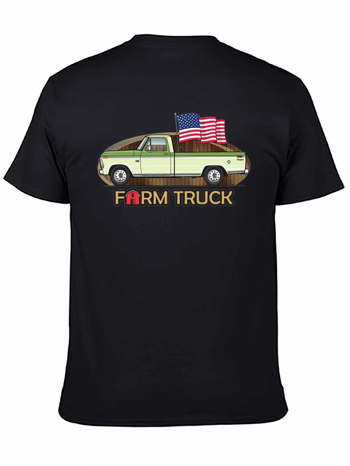 Farm Truck Graphic Tee - Patriotic Style