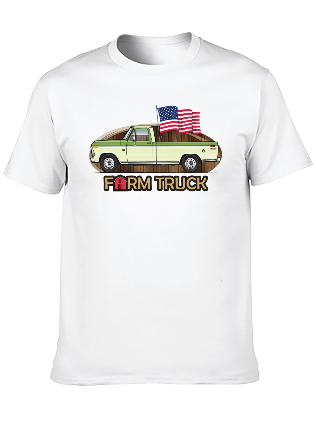 Farm Truck Graphic Tee - Patriotic Style