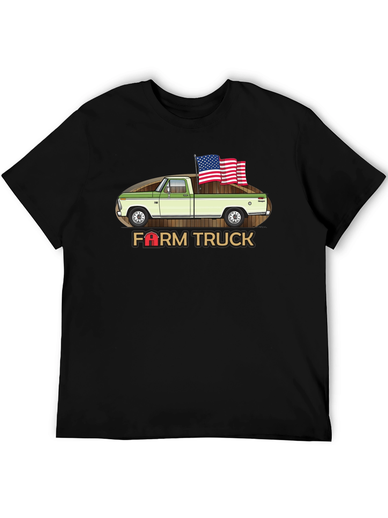 Farm Truck Graphic Tee - Patriotic Style