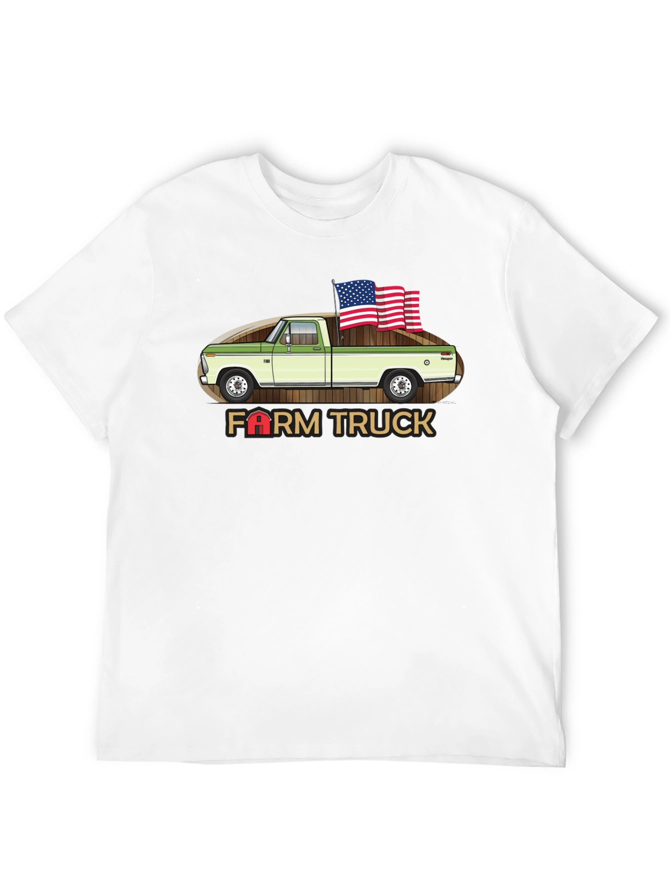 Farm Truck Graphic Tee - Patriotic Style