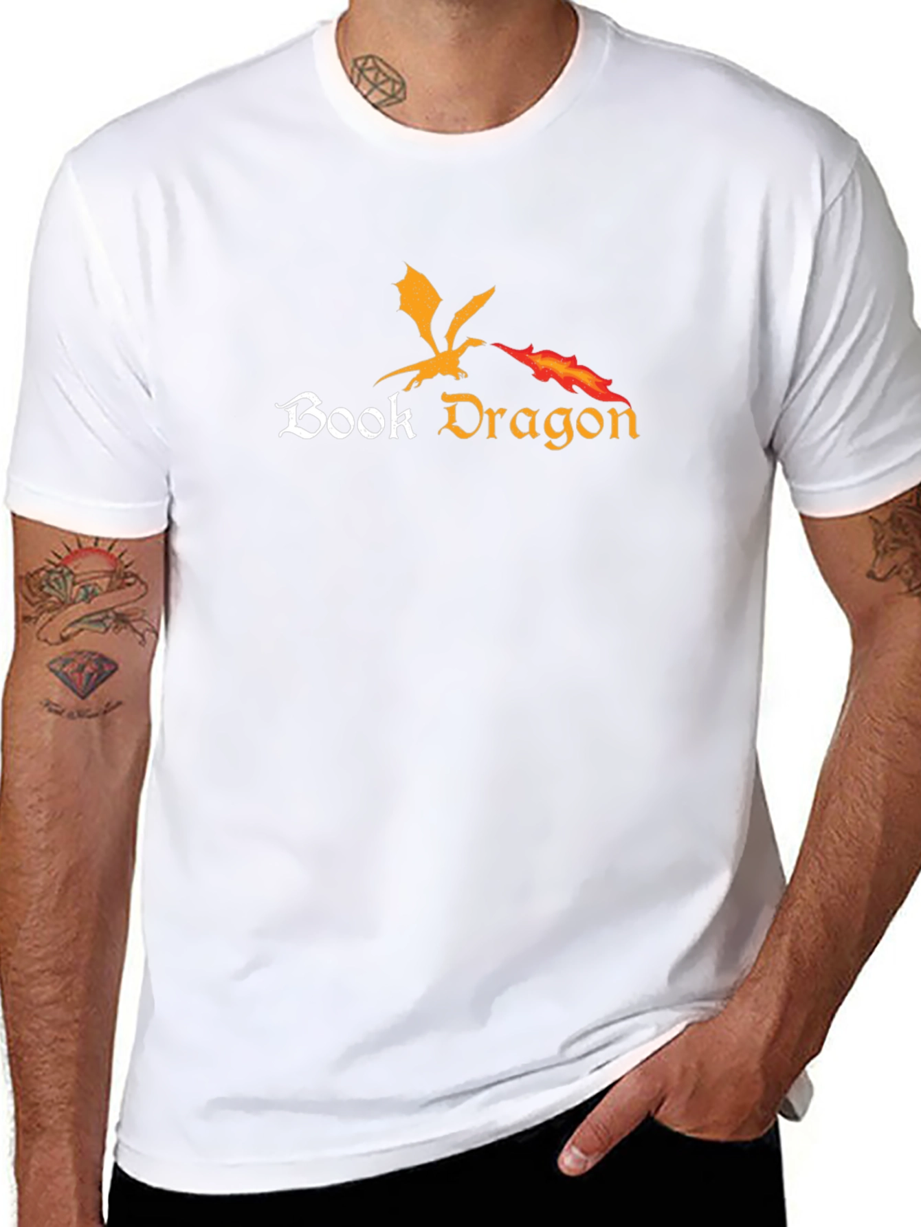Book Dragon T-Shirt - Fantasy Reader Tee