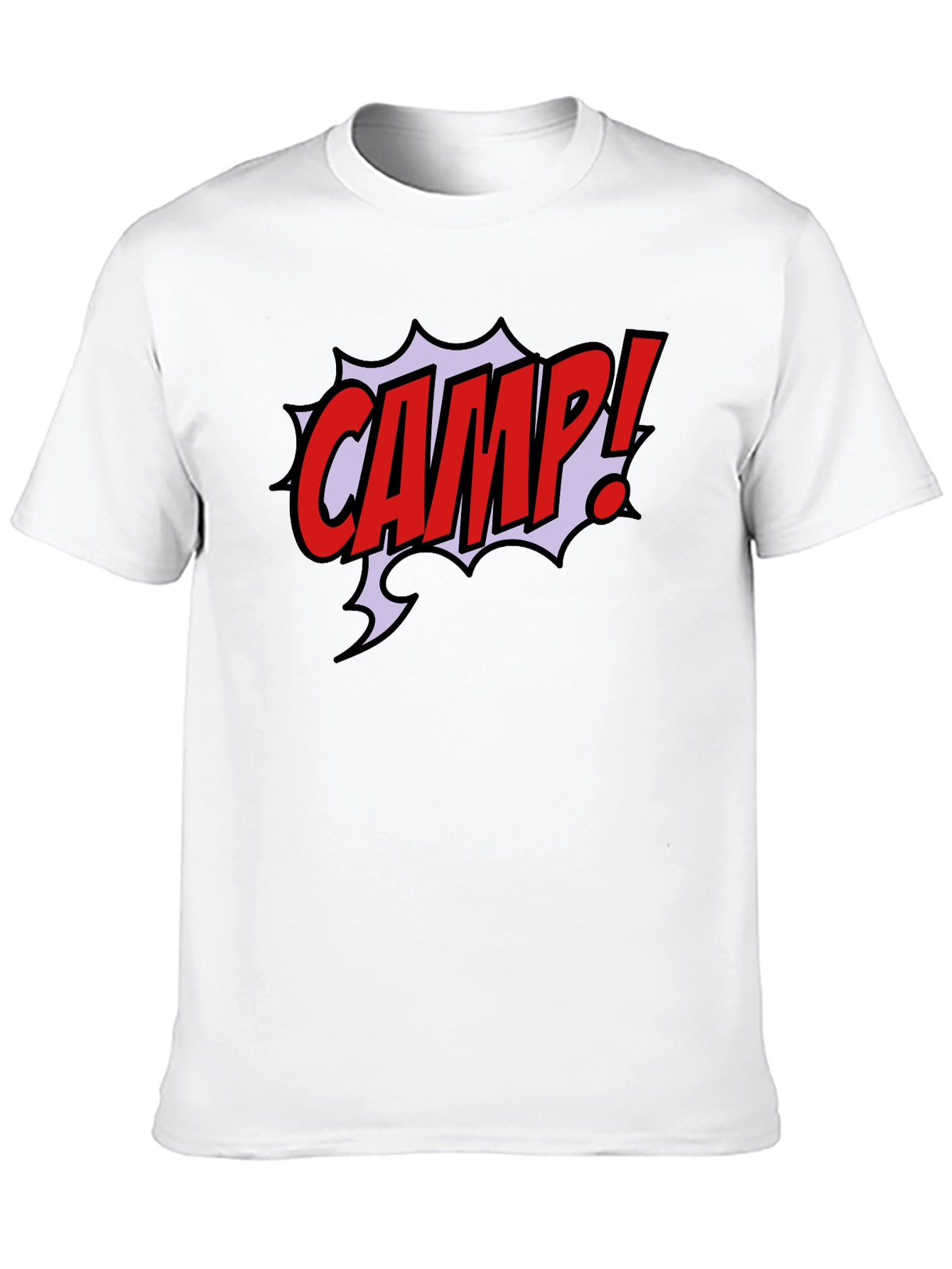 Comic Style CAMP! Black Graphic T-Shirt