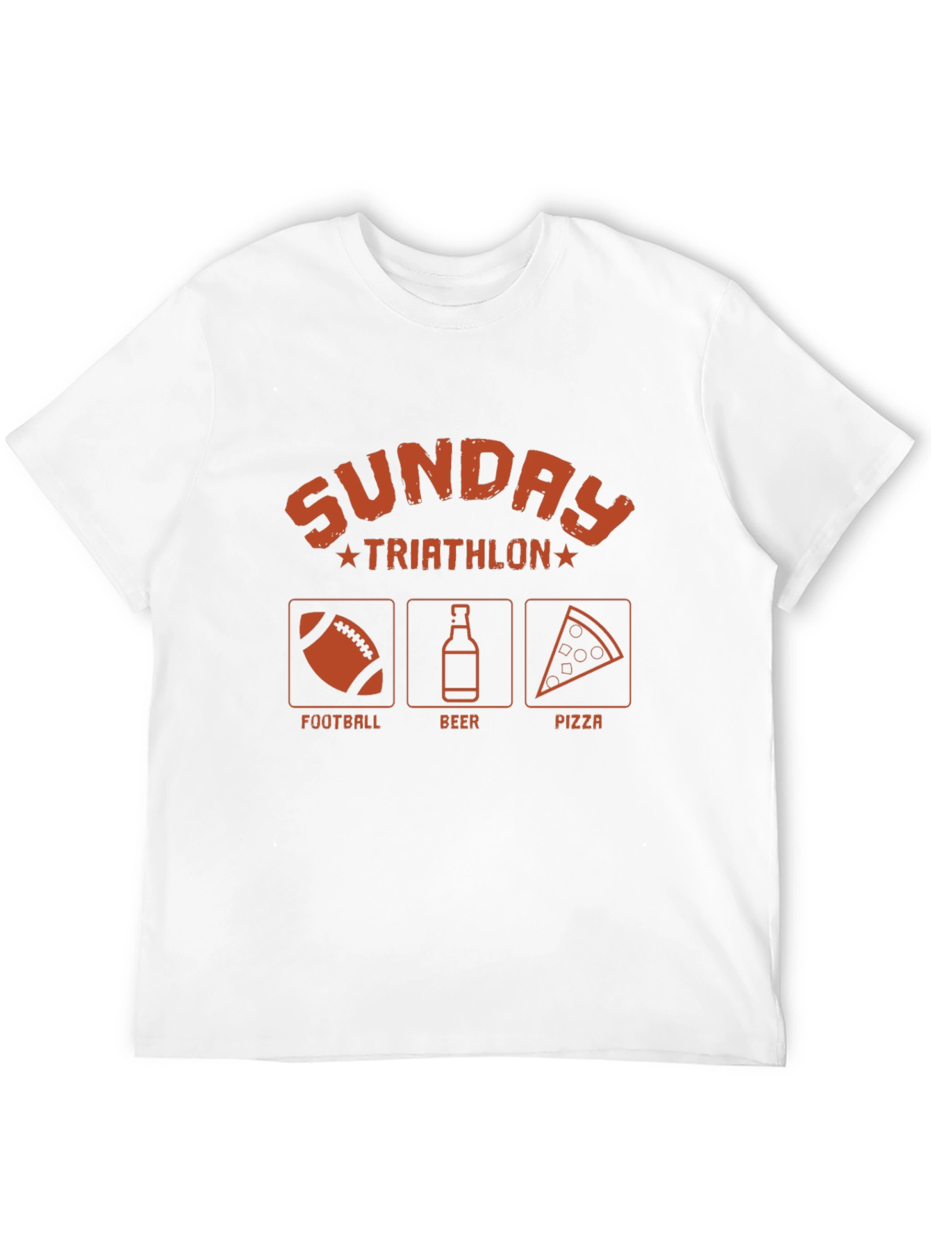 Sunday Triathlon T-Shirt - Football Beer Pizza