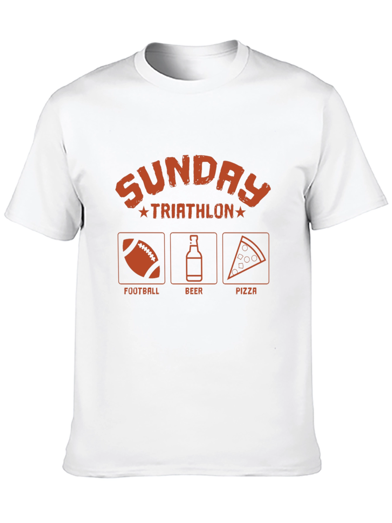 Sunday Triathlon T-Shirt - Football Beer Pizza