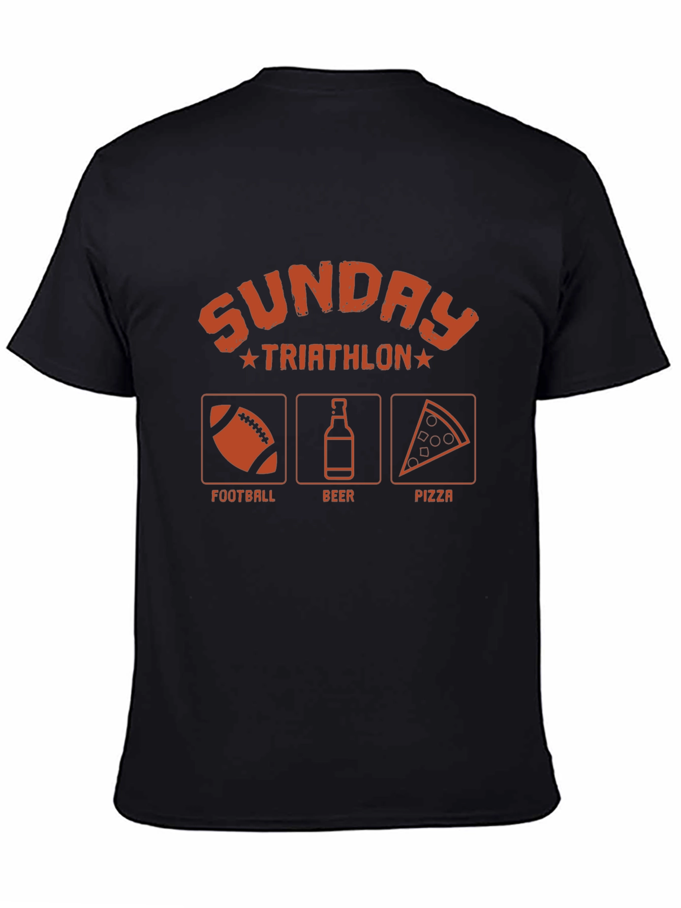 Sunday Triathlon T-Shirt - Football Beer Pizza