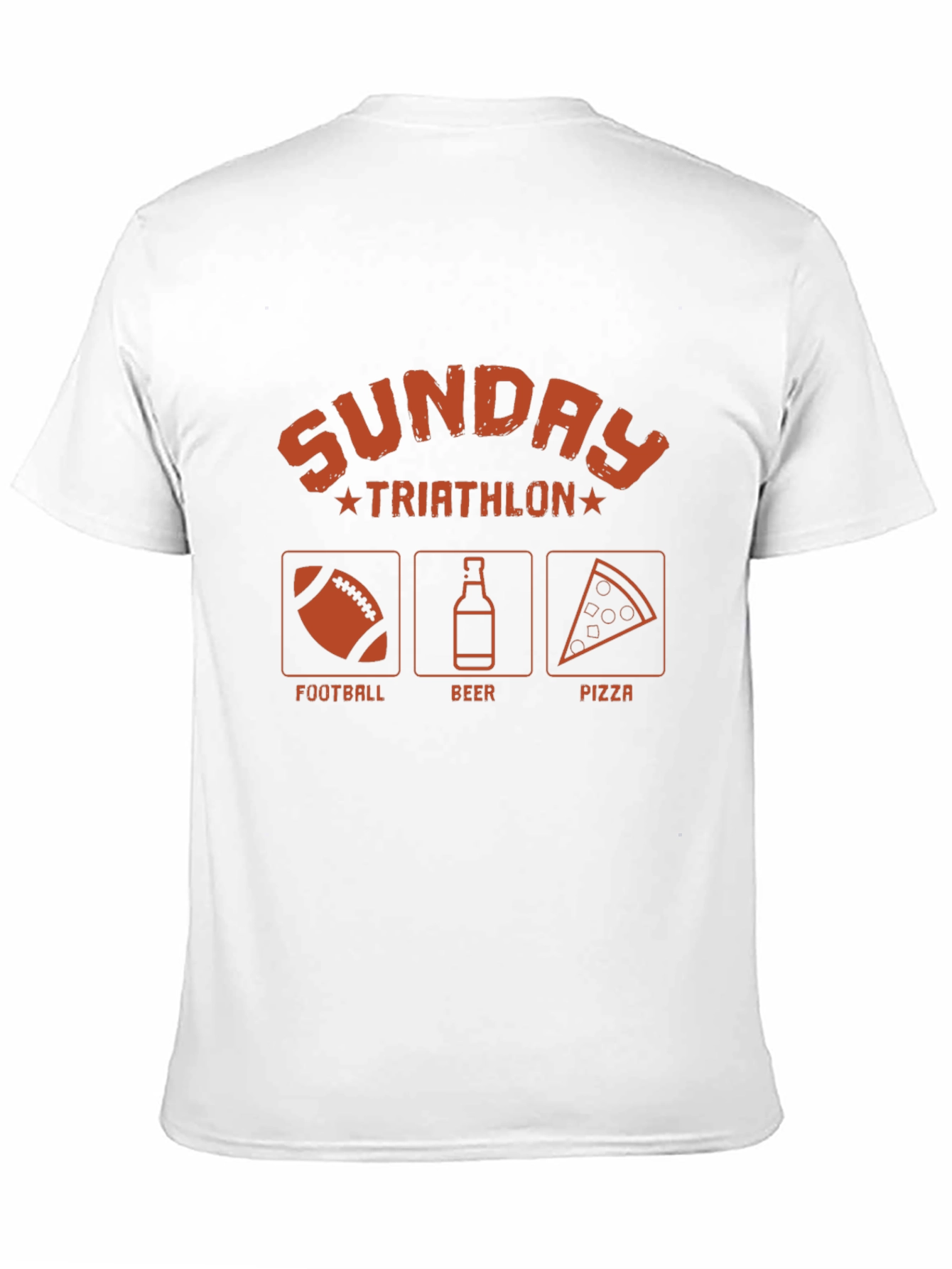 Sunday Triathlon T-Shirt - Football Beer Pizza