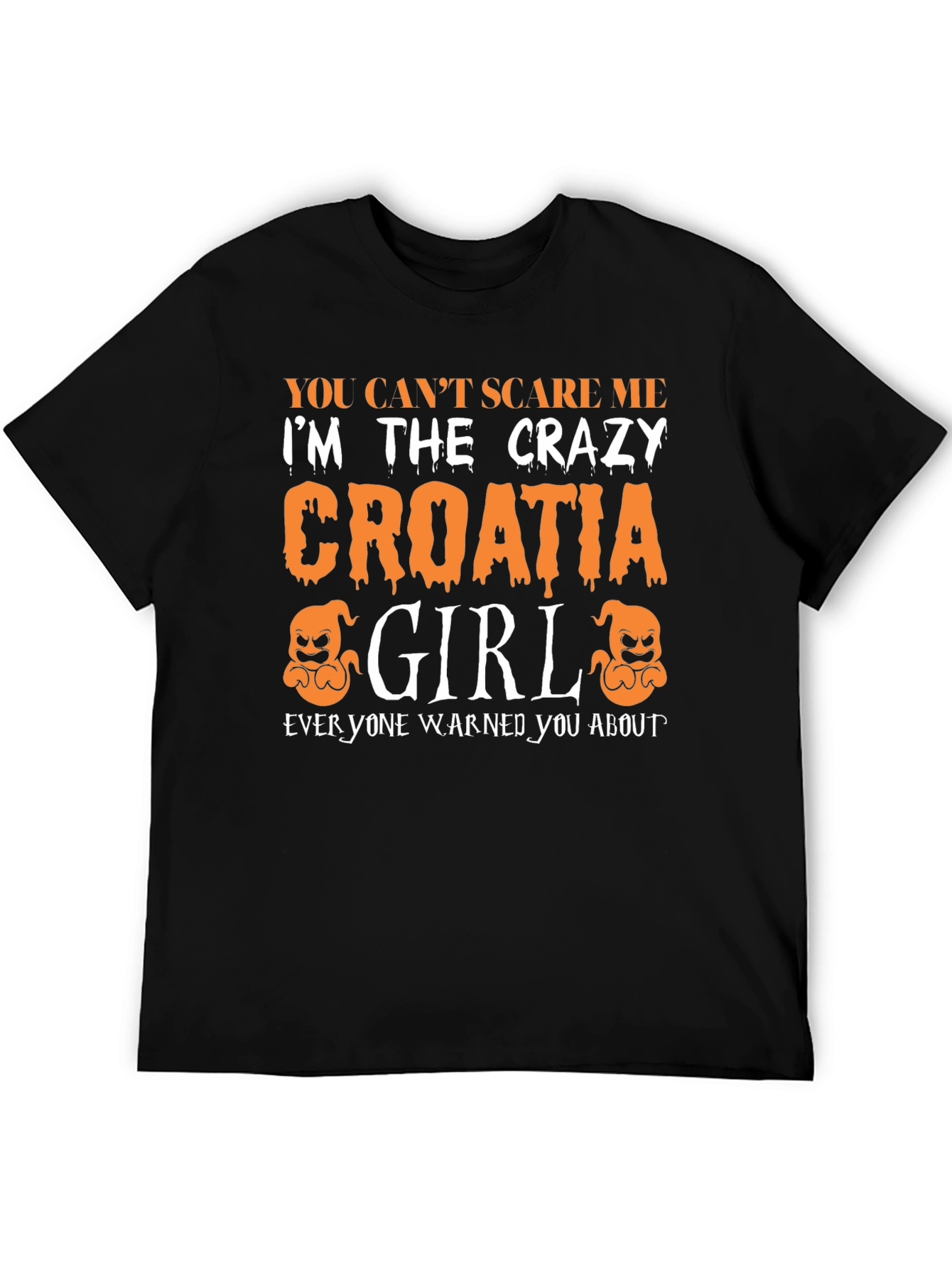 Crazy Croatia Girl Halloween T-Shirt